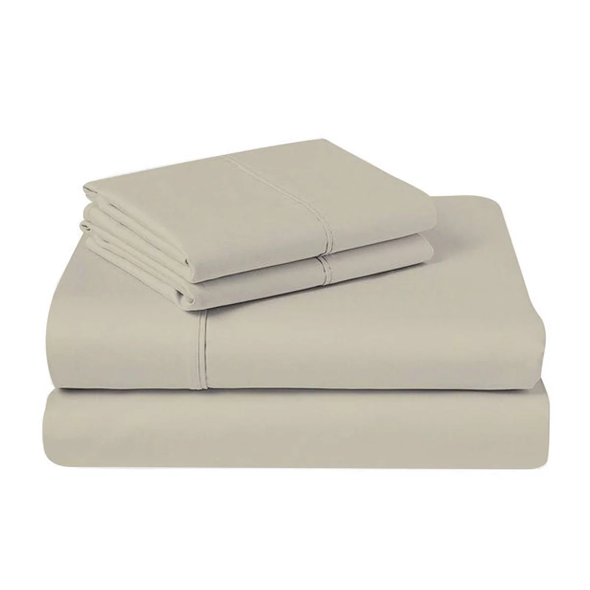 Ensemble Draps Flanelle Lit Double - Avoine - Image 6