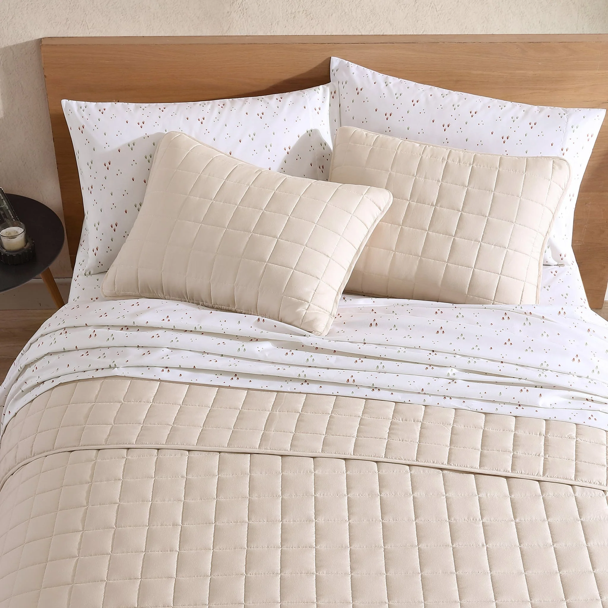 Ensemble Draps Lit Simple - Herbes - Image 5