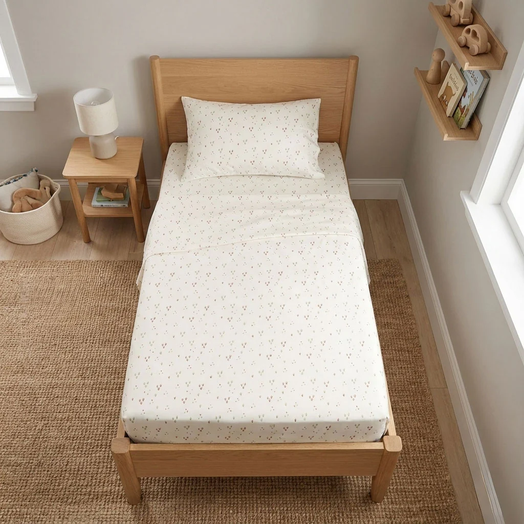 Ensemble Draps Lit Simple - Herbes - Image 6