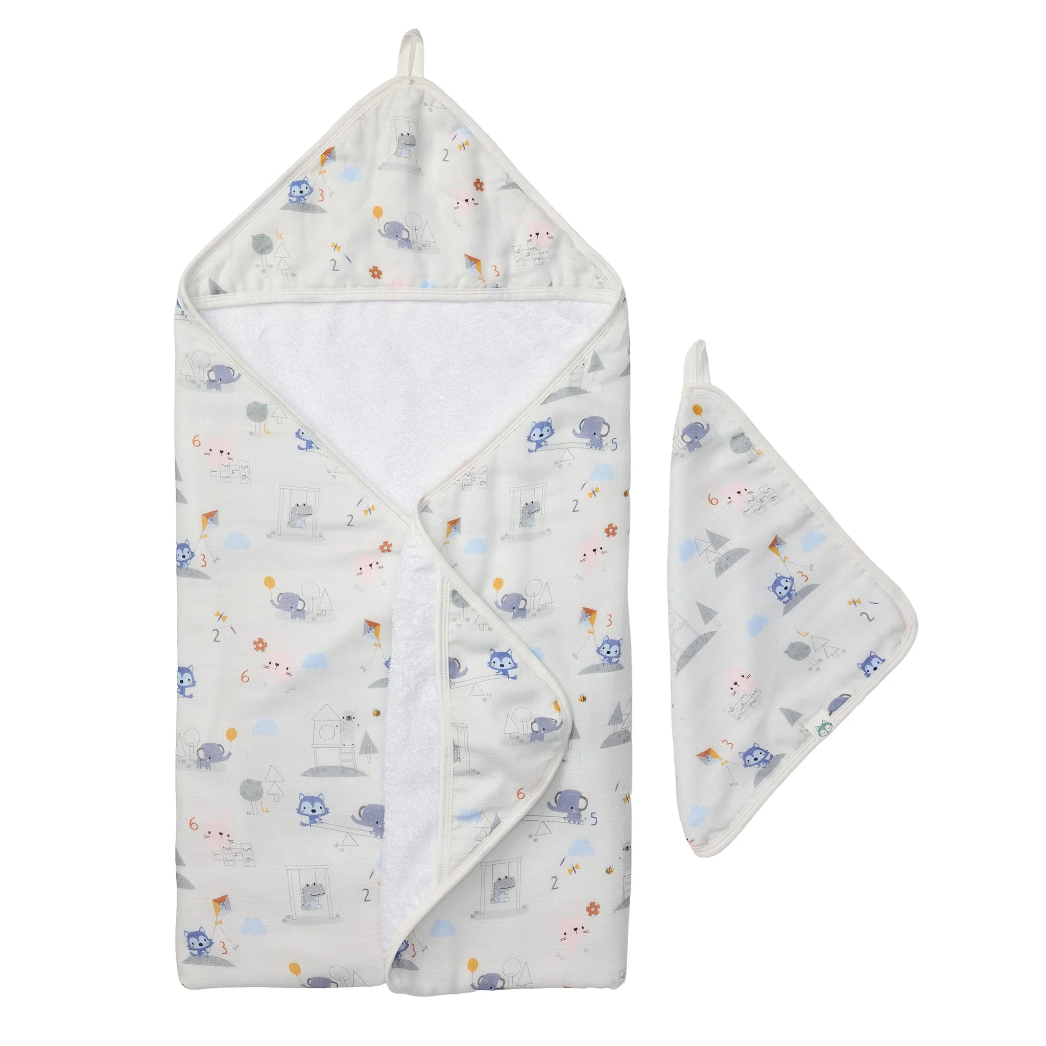 Ensemble Serviette à Capuchon - Mini Mathématiciens