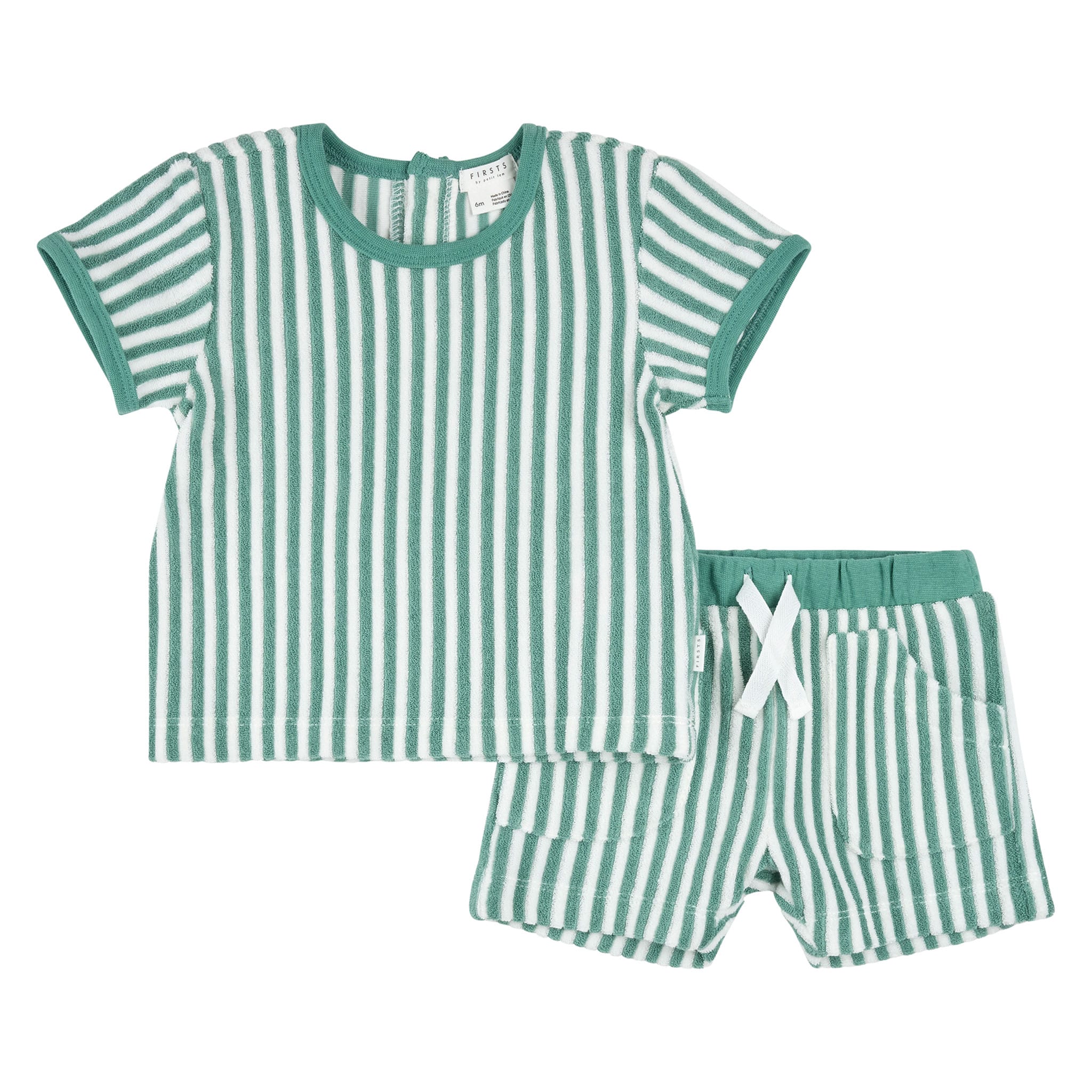 Ensemble Short Rayé Requins 3-24mois