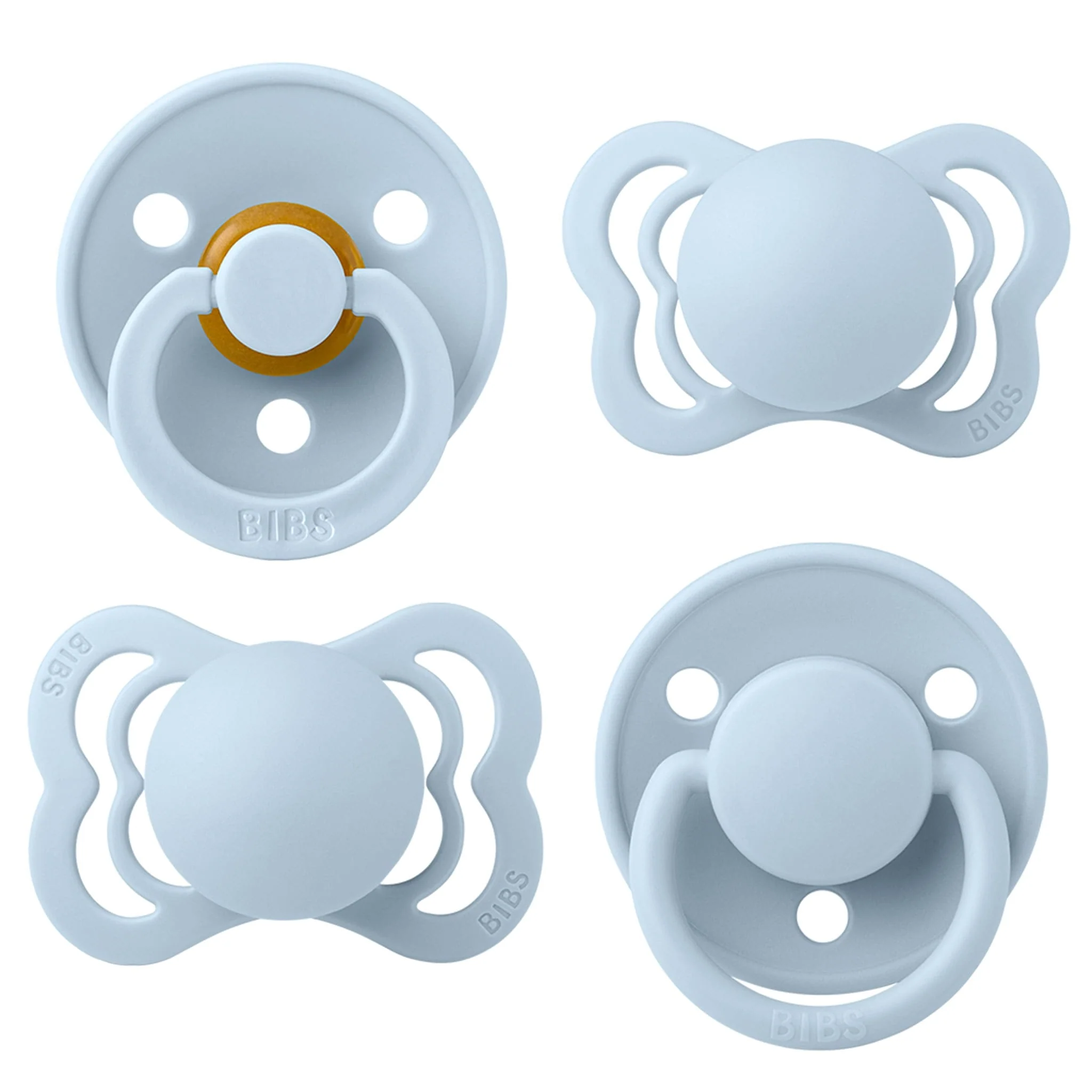 Ensemble de 4 Suce 0-6mois Collection Try-it BIBS - Bleu (Grandeur 1)