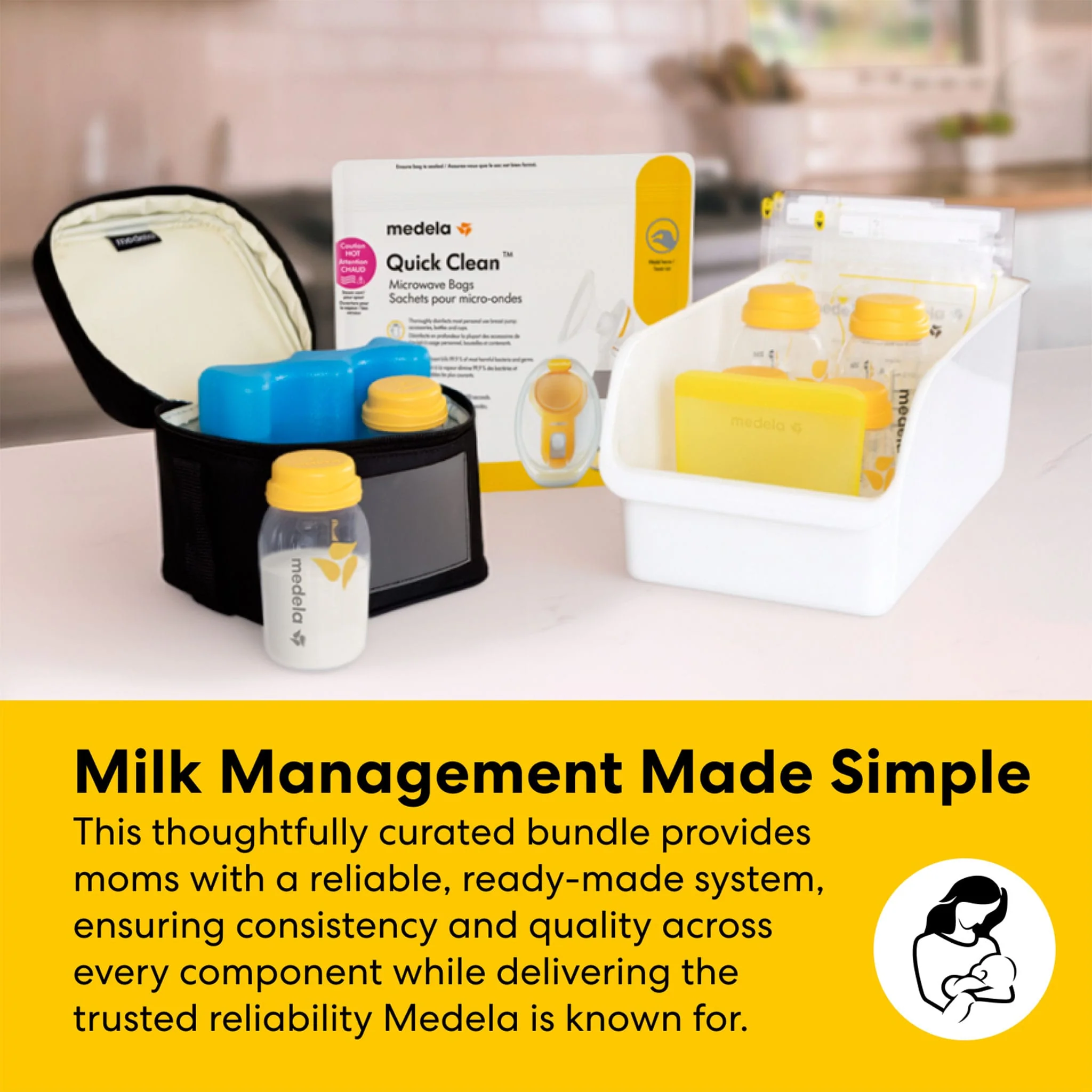 Ensemble tout-en-un de Conservation Lait Maternel avec bouteilles 150ml et 250ml - Image 4