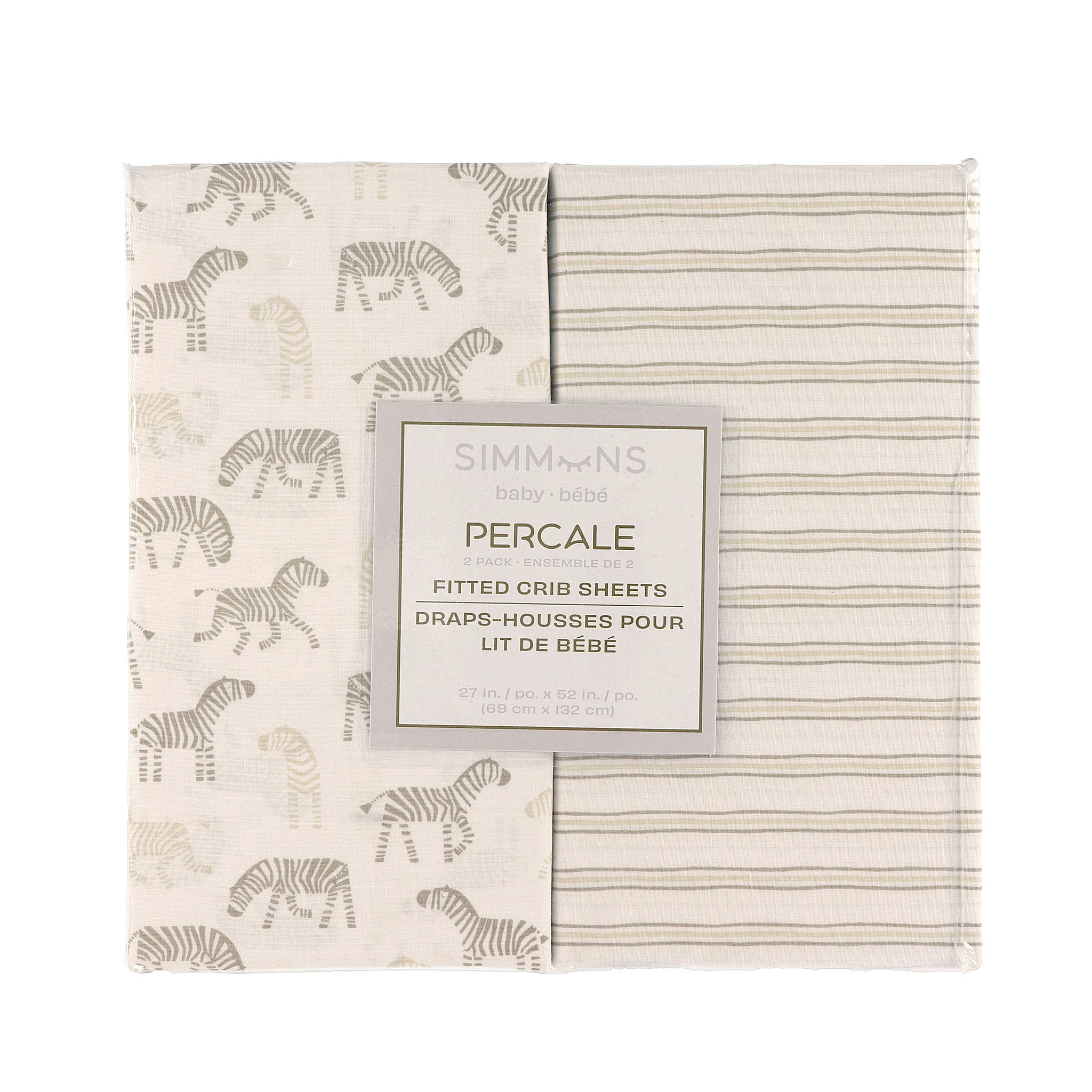Drap Contour (2) pour Lit de Bébé - Zèbres - Image 2