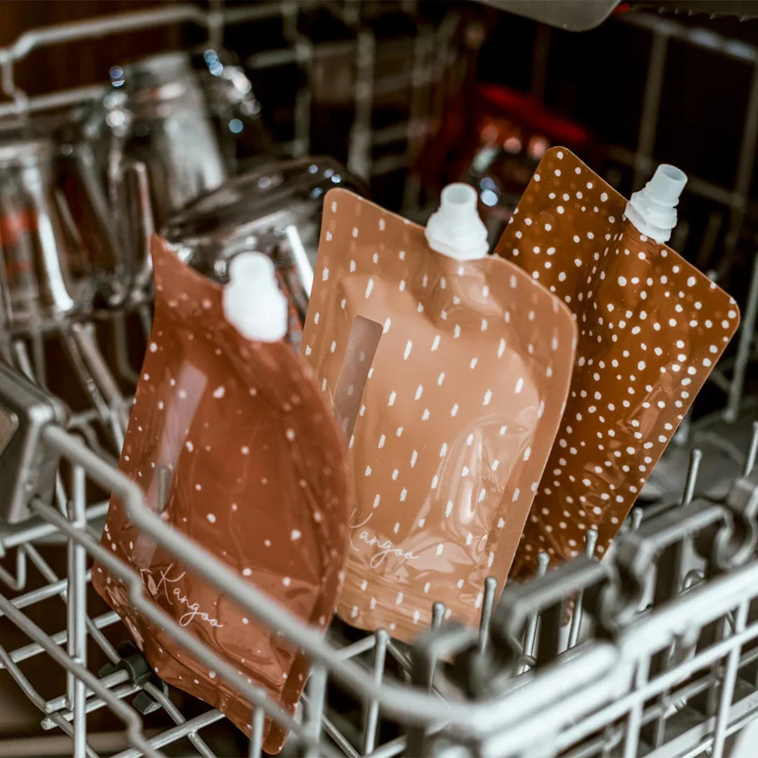 Pochettes à compote réutilisables Neutral 6x (4oz) - Image 11
