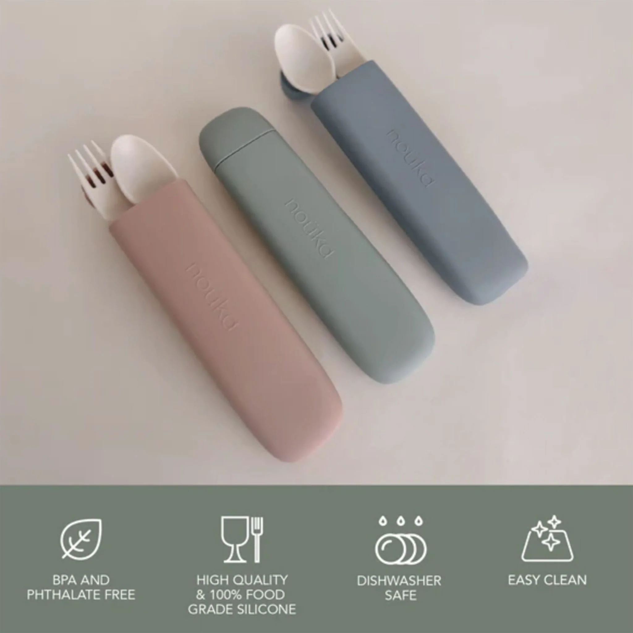 Coffret D'Ustensiles Réutilisables et Étui de Transport - Blush - Image 6