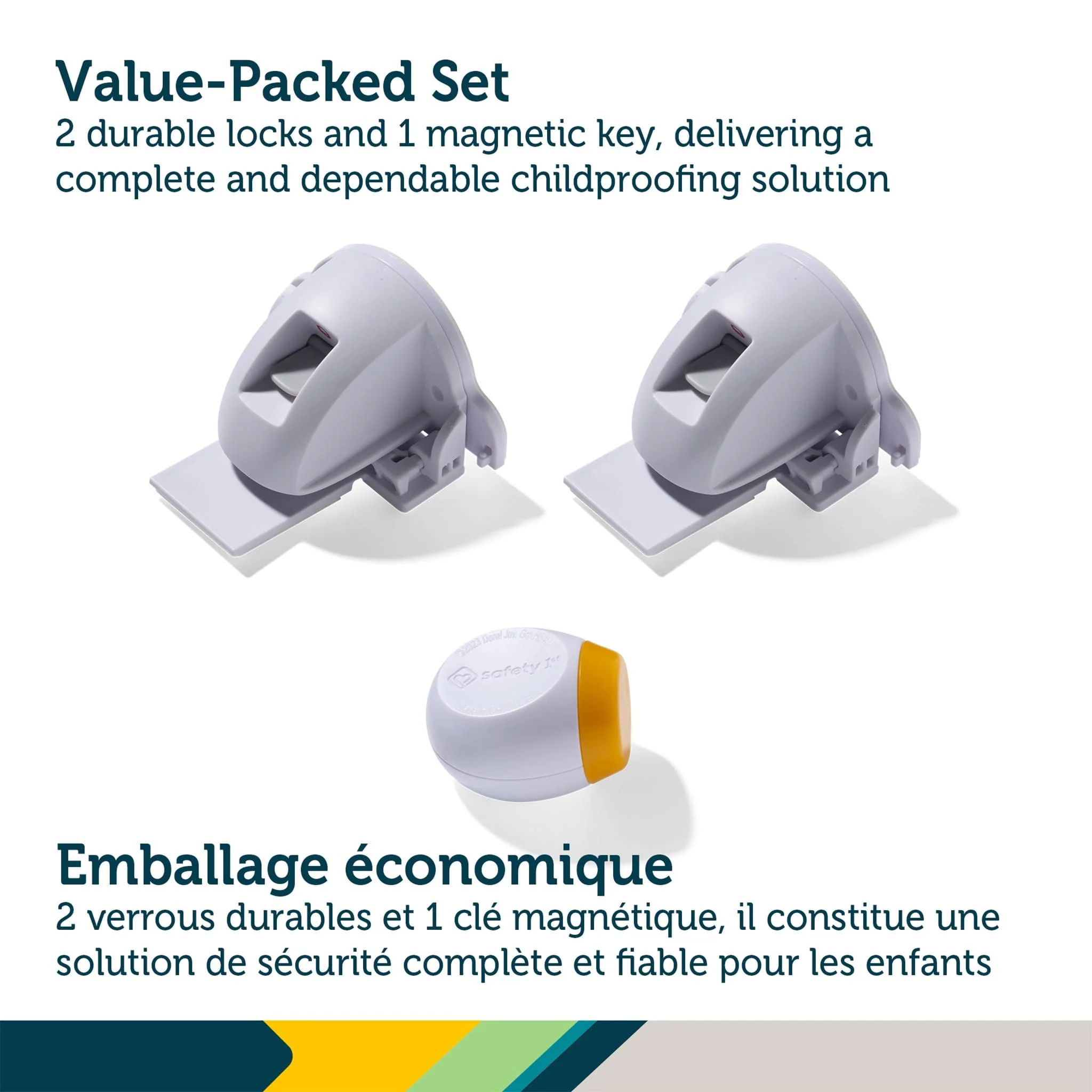 Ensemble Verrous Magnétiques 2 verrous et 1 clé - Image 8