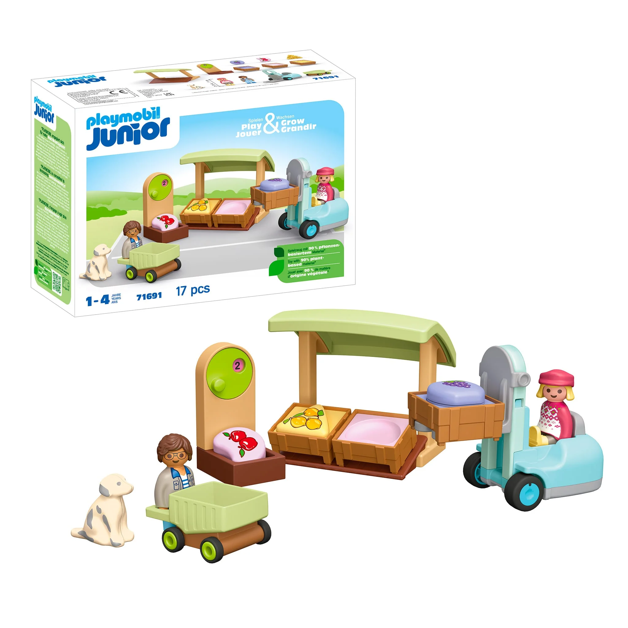 Playmobil Junior Marché Fruits et Légumes Bio - Image 3