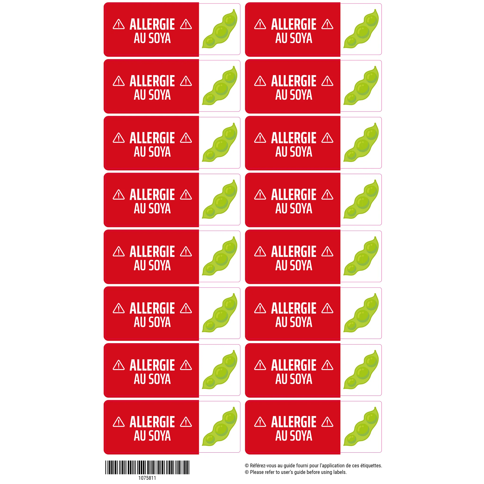 Étiquettes Allergie - Soya - Image 4