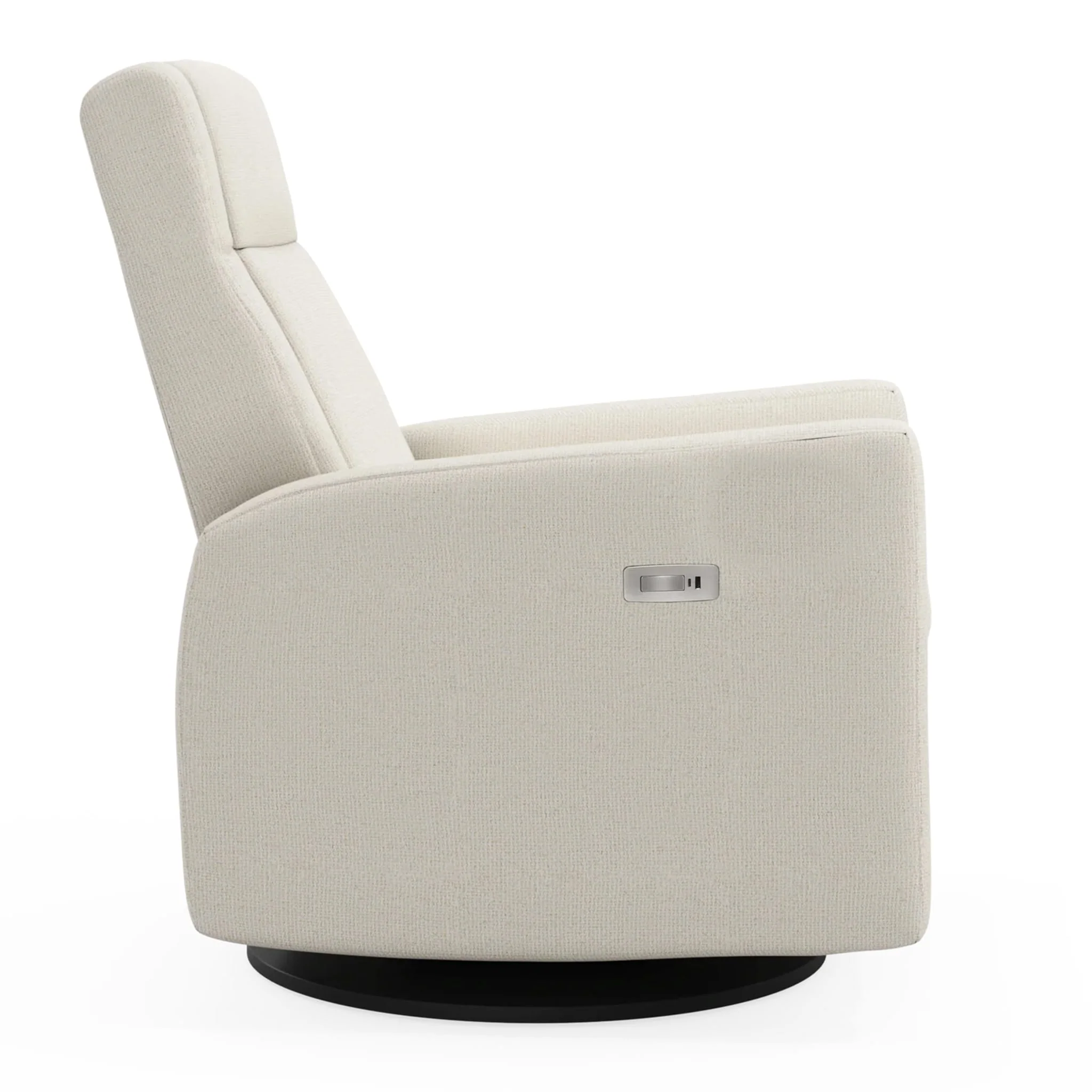 Fauteuil Berçant et Pivotant Nelly - Henequen avec Mécanisme Électrique (Tissu anti-tache) - Image 3