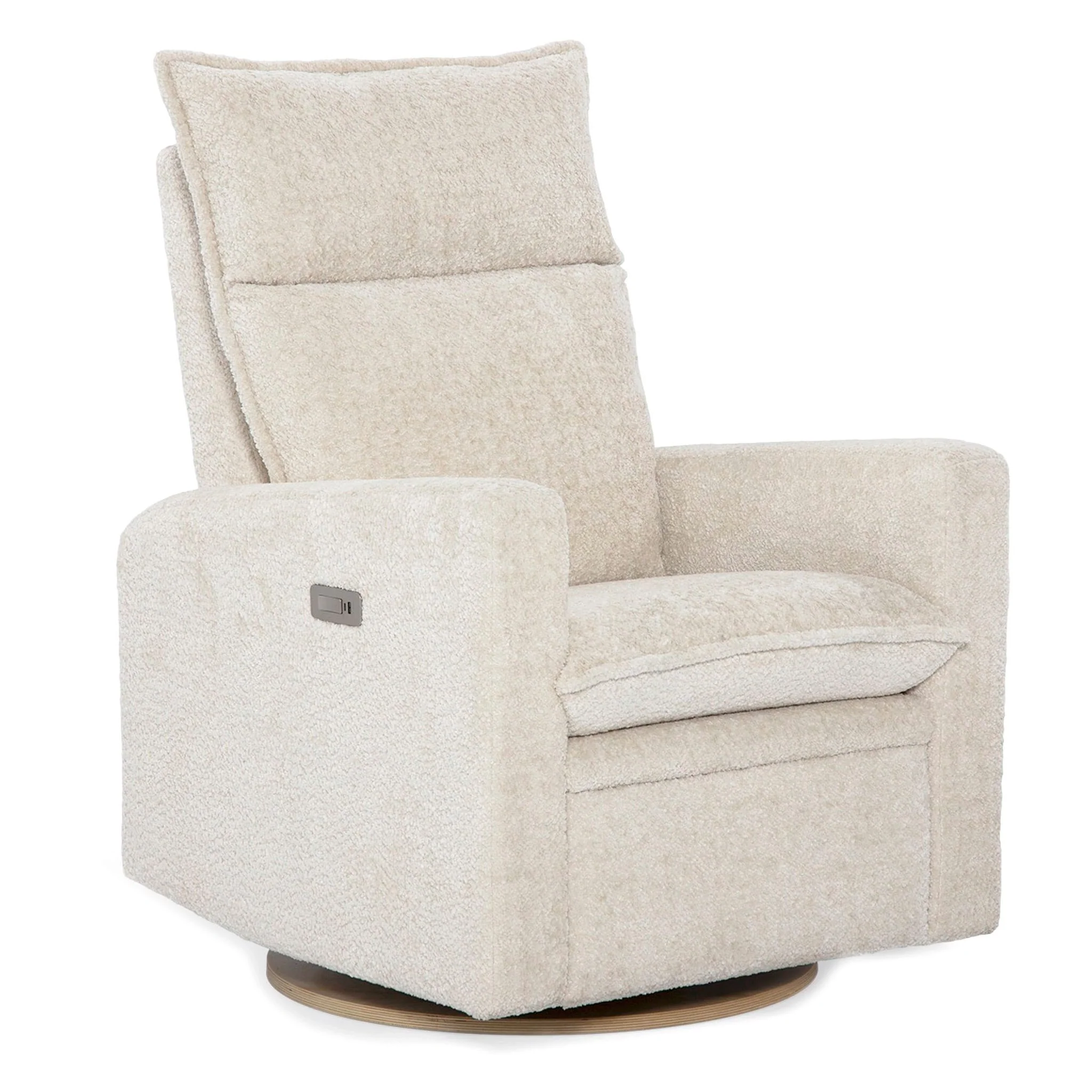 Fauteuil Berçant et Pivotant Arya - Puppy Sand avec Mécanisme Électrique
