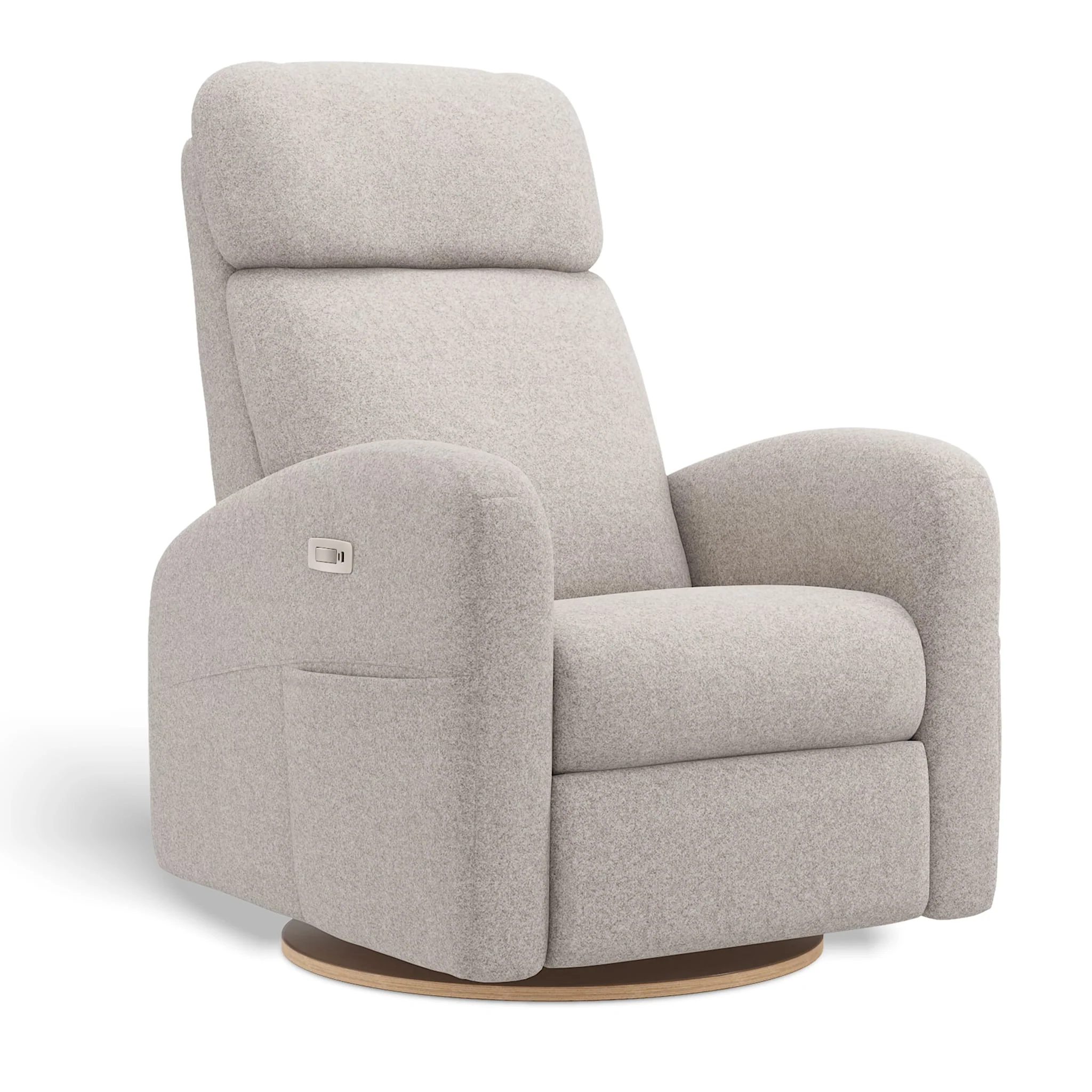 Fauteuil Berçant Inclinable Pivotant Hailey Arlo Pearl avec Mécanisme Électrique