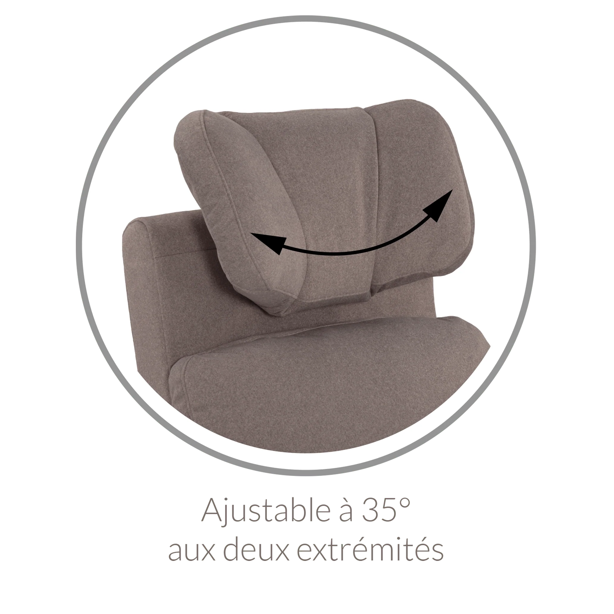 Fauteuil Berçant Inclinable Pivotant Hailey Como Sand avec Mécanisme Électrique - Image 11