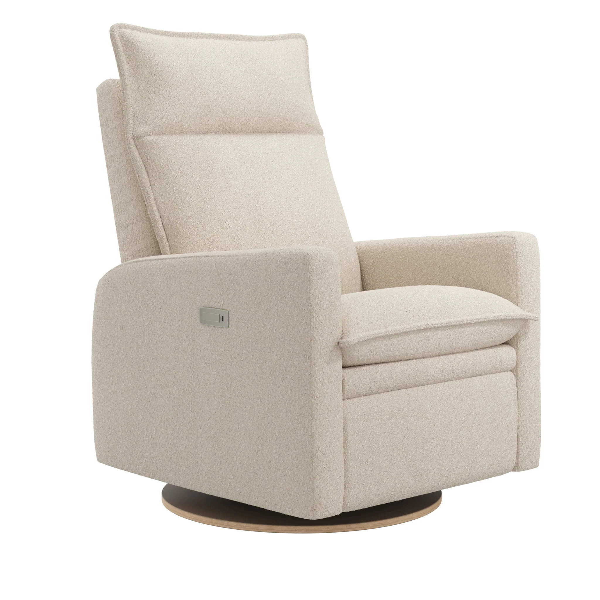Fauteuil Berçant et Pivotant Arya - Beyond Sheep Cream avec Mécanisme Électrique