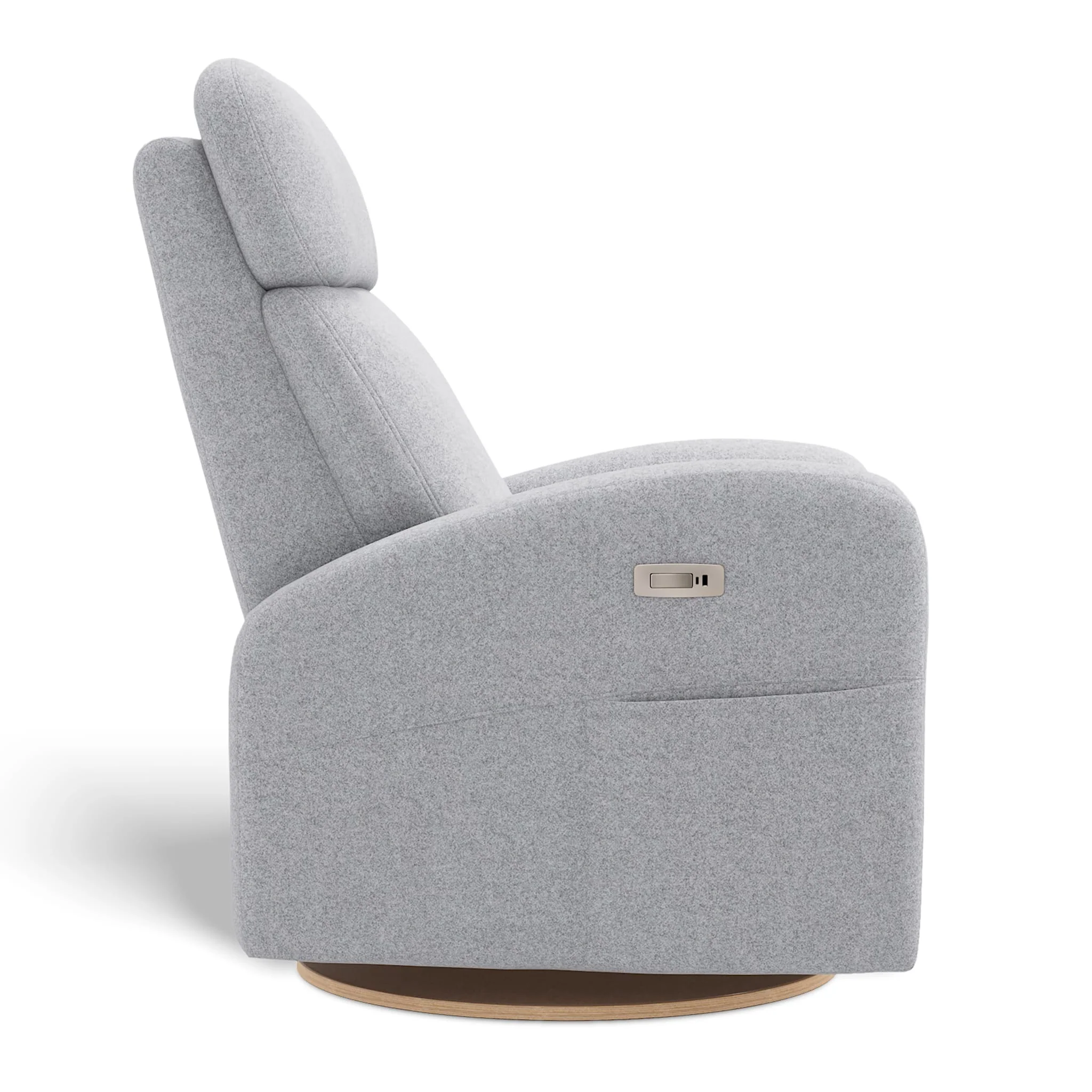 Fauteuil Berçant Inclinable Pivotant Hailey Arlo Heather Silver avec Mécanisme Électrique - Image 3