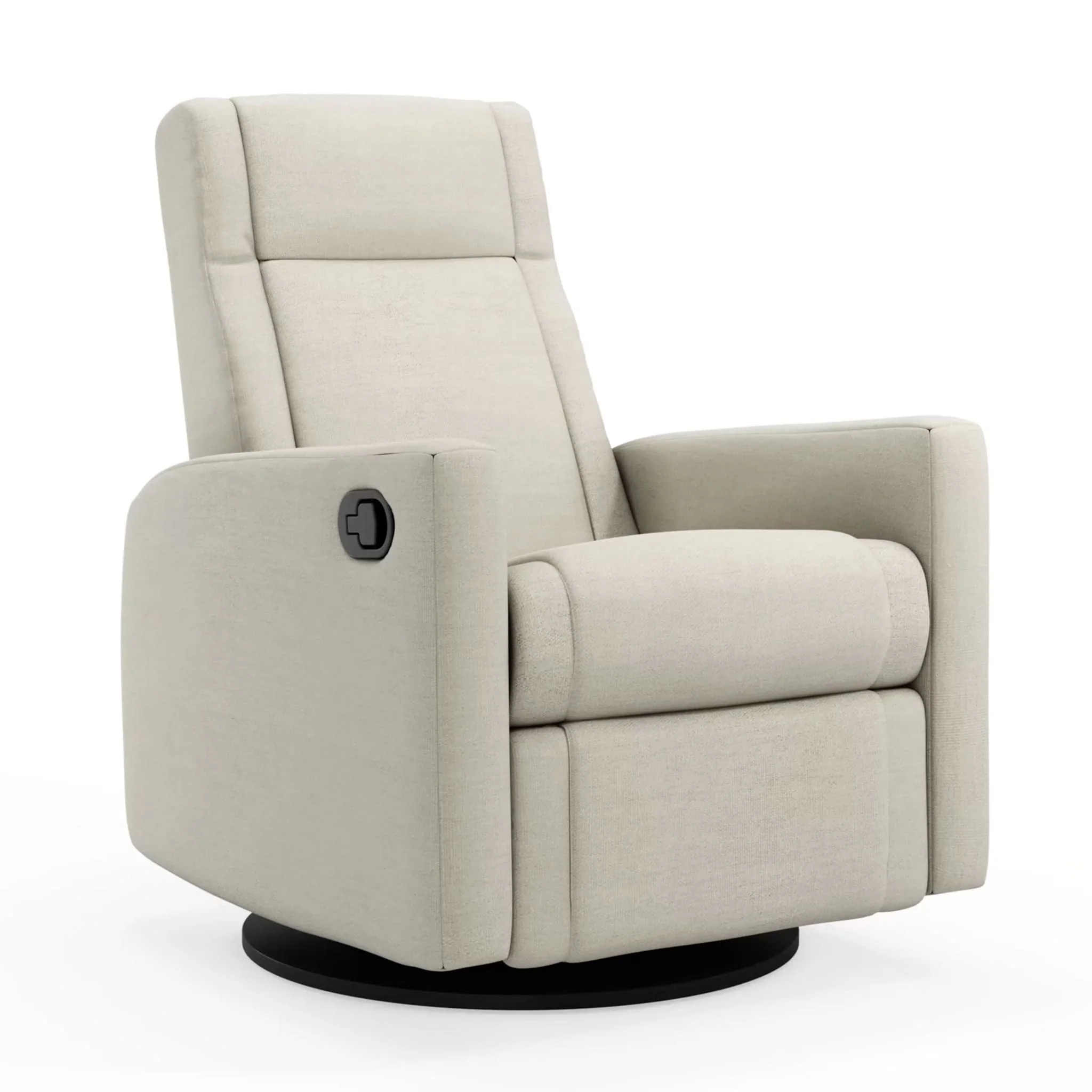 Fauteuil Berçant et Pivotant Nelly - Como Sable / Noir