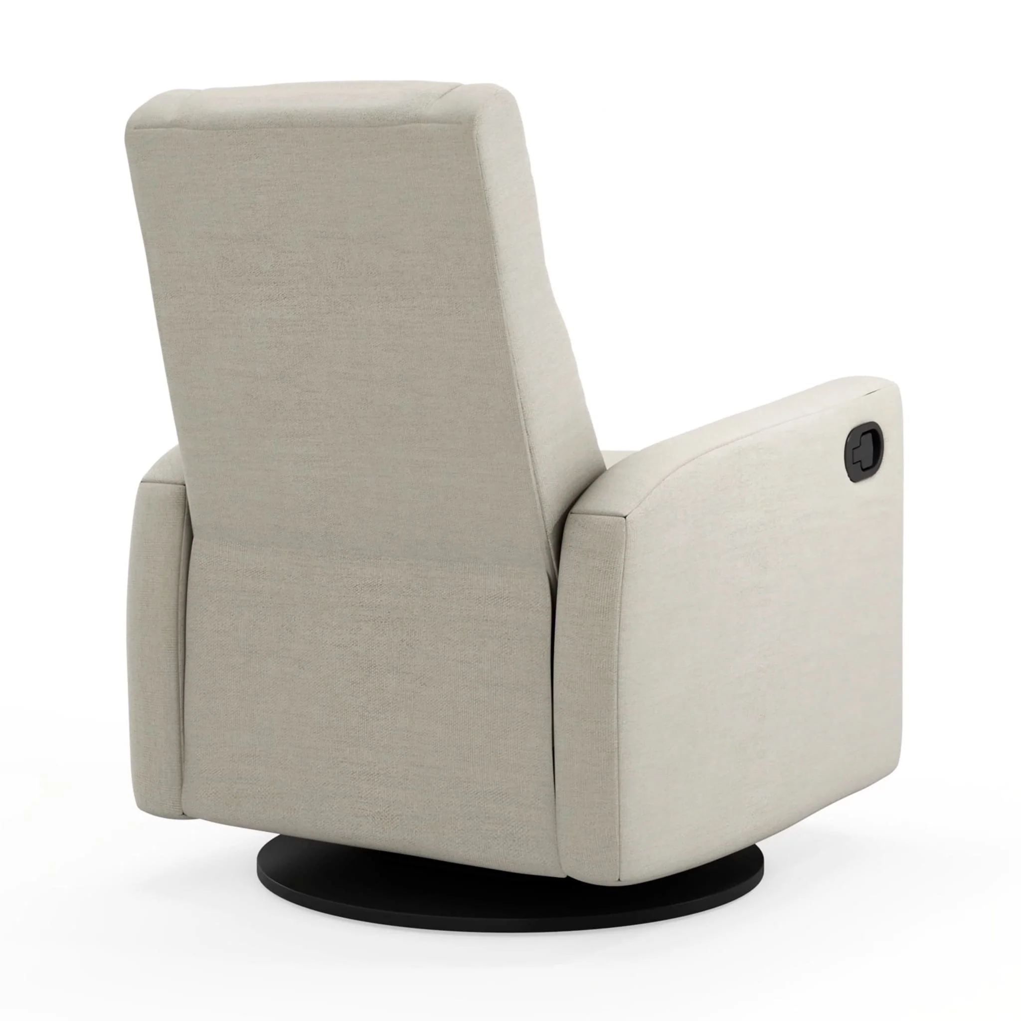 Fauteuil Berçant et Pivotant Nelly - Como Sable / Noir - Image 4