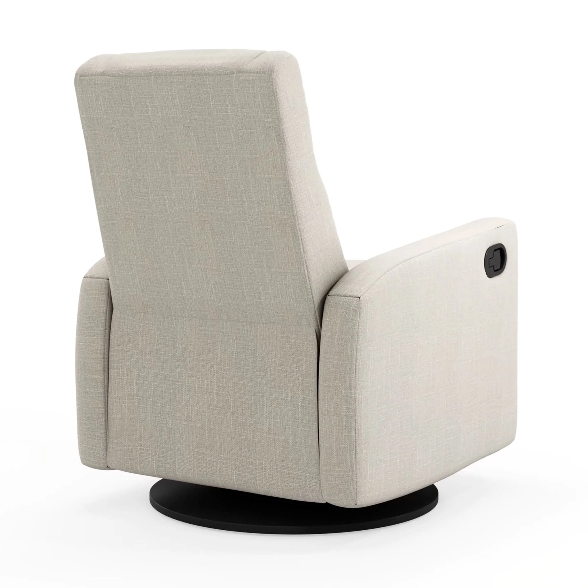 Fauteuil Berçant et Pivotant Nelly - Nubia Ivoire / Noir - Image 4