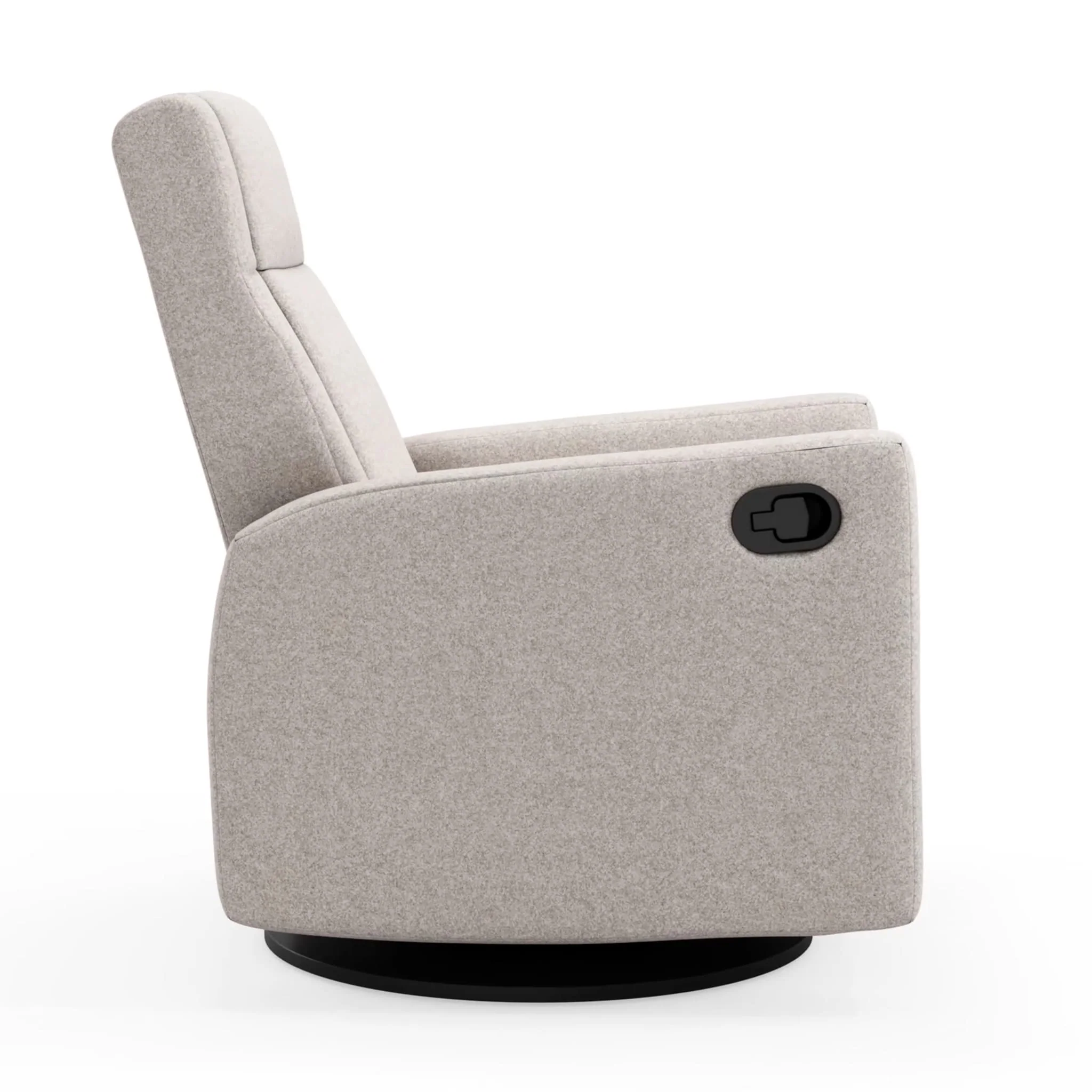 Fauteuil Berçant et Pivotant Nelly - Arlo Pearl / Noir - Image 3