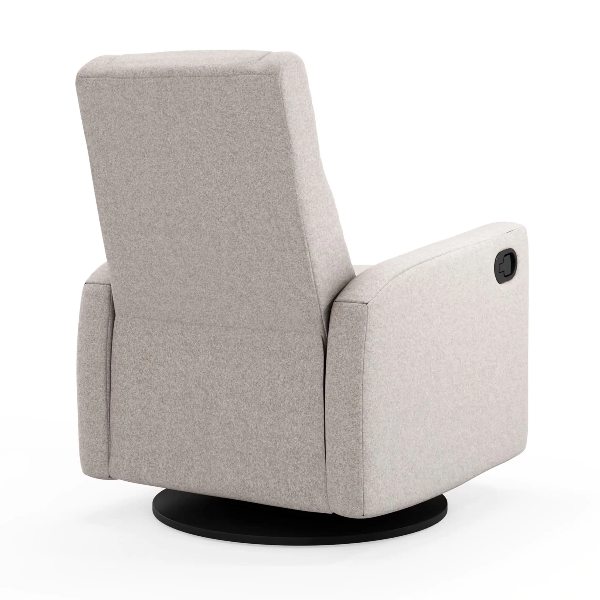 Fauteuil Berçant et Pivotant Nelly - Arlo Pearl / Noir - Image 4