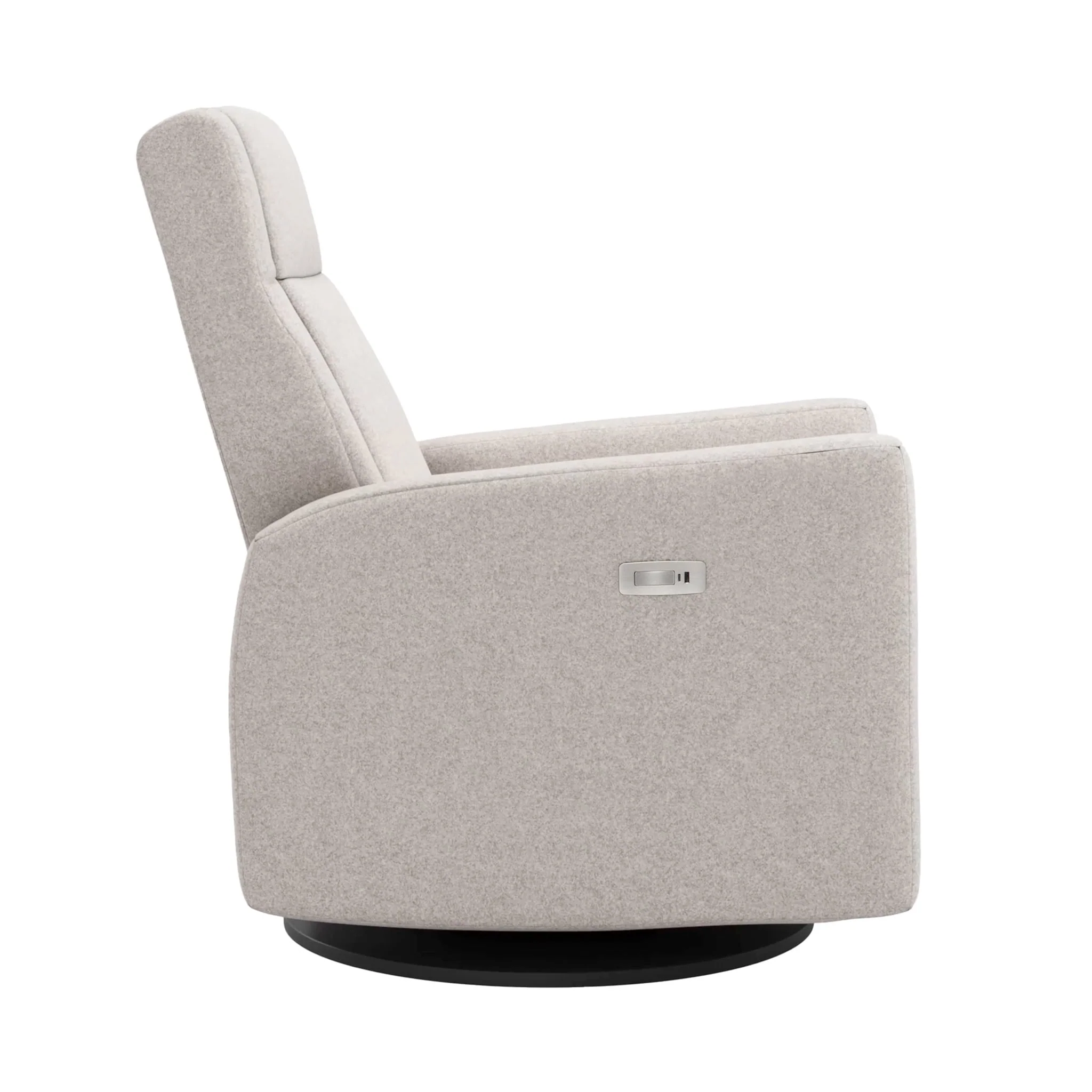 Fauteuil Berçant et Pivotant Nelly - Arlo Pearl / Noir avec Mécanisme Électrique - Image 2