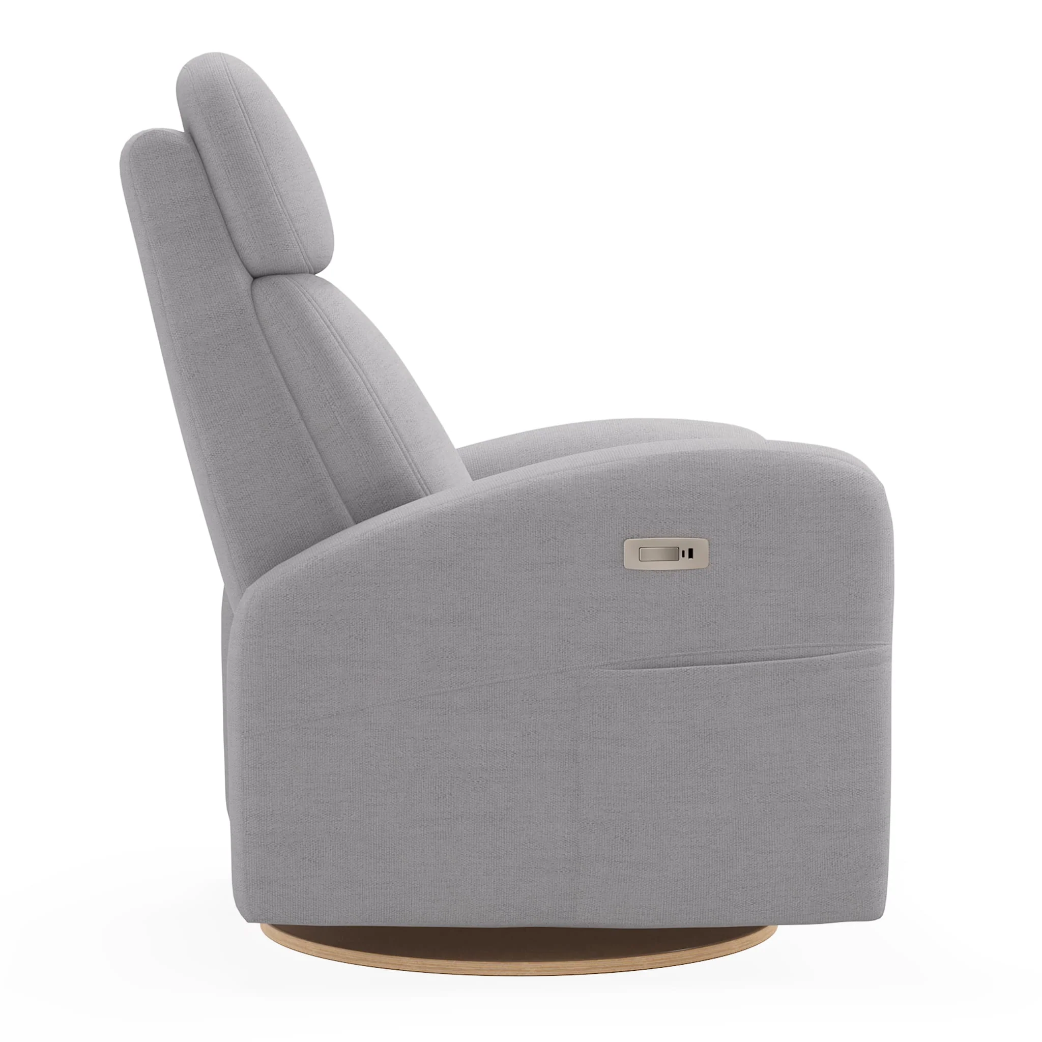 Fauteuil Berçant Inclinable Pivotant Hailey Como Dove Grey avec Mécanisme Électrique - Image 3
