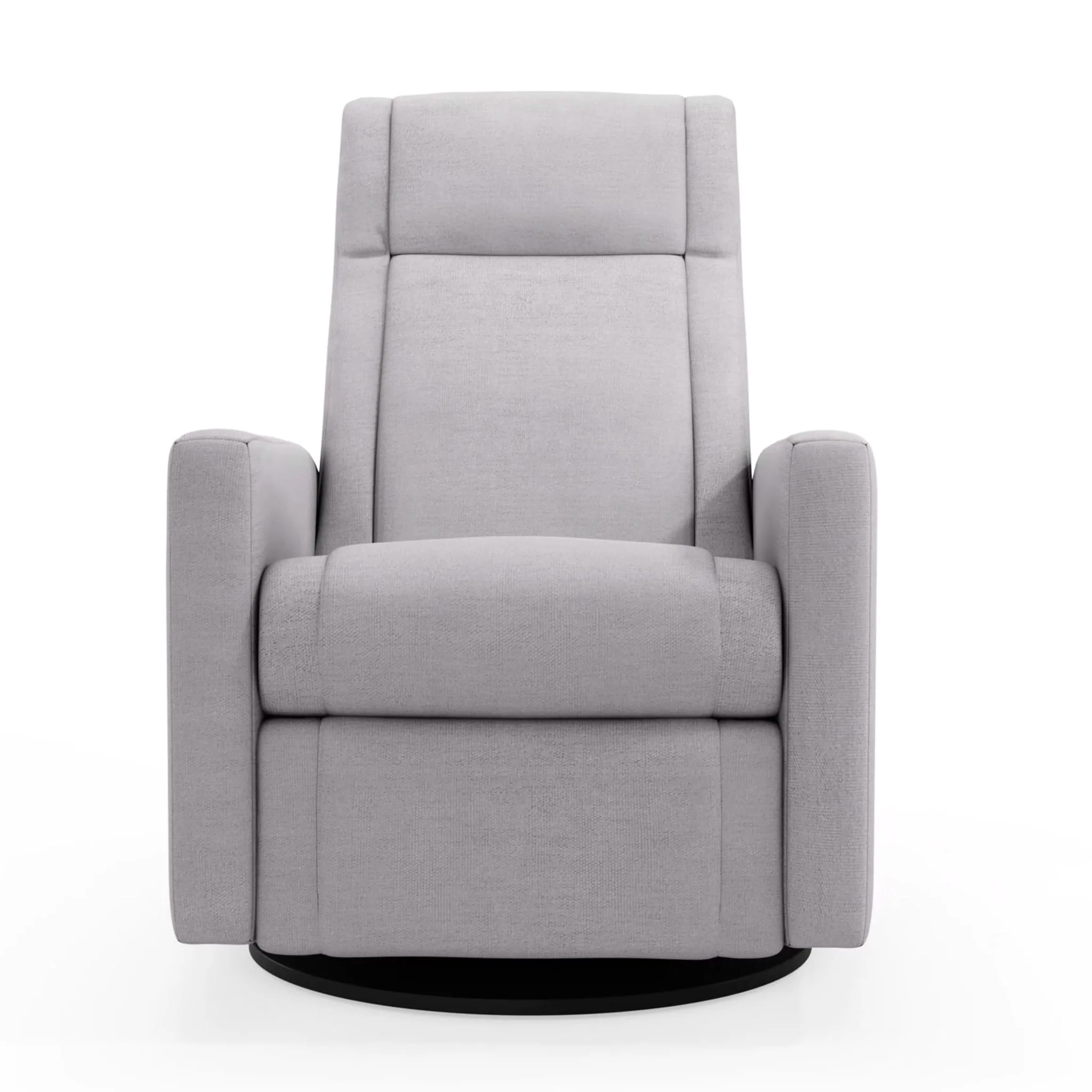 Fauteuil Berçant et Pivotant Nelly - Como Dove Gris / Noir - Image 2