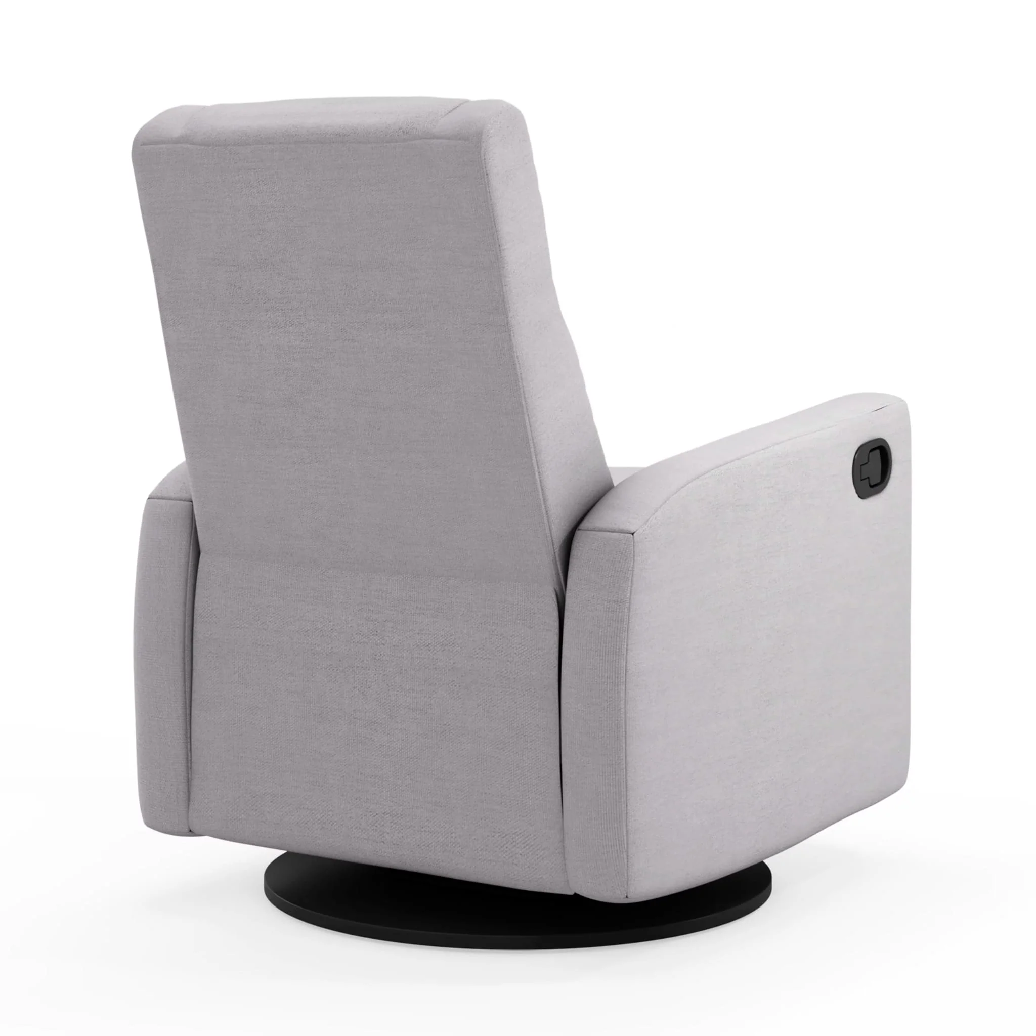 Fauteuil Berçant et Pivotant Nelly - Como Dove Gris / Noir - Image 4