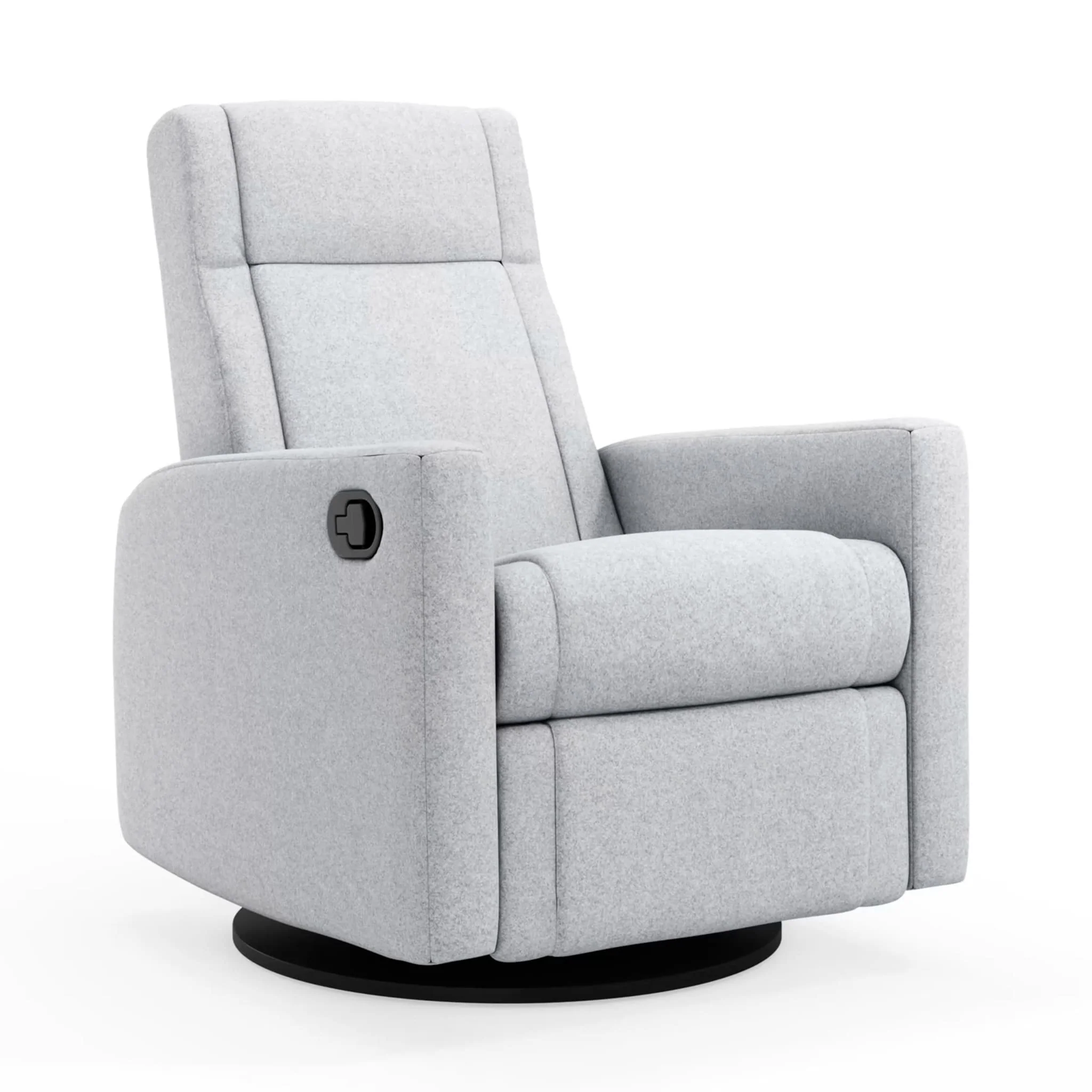Fauteuil Berçant et Pivotant Nelly - Arlo Heather Gris / Noir