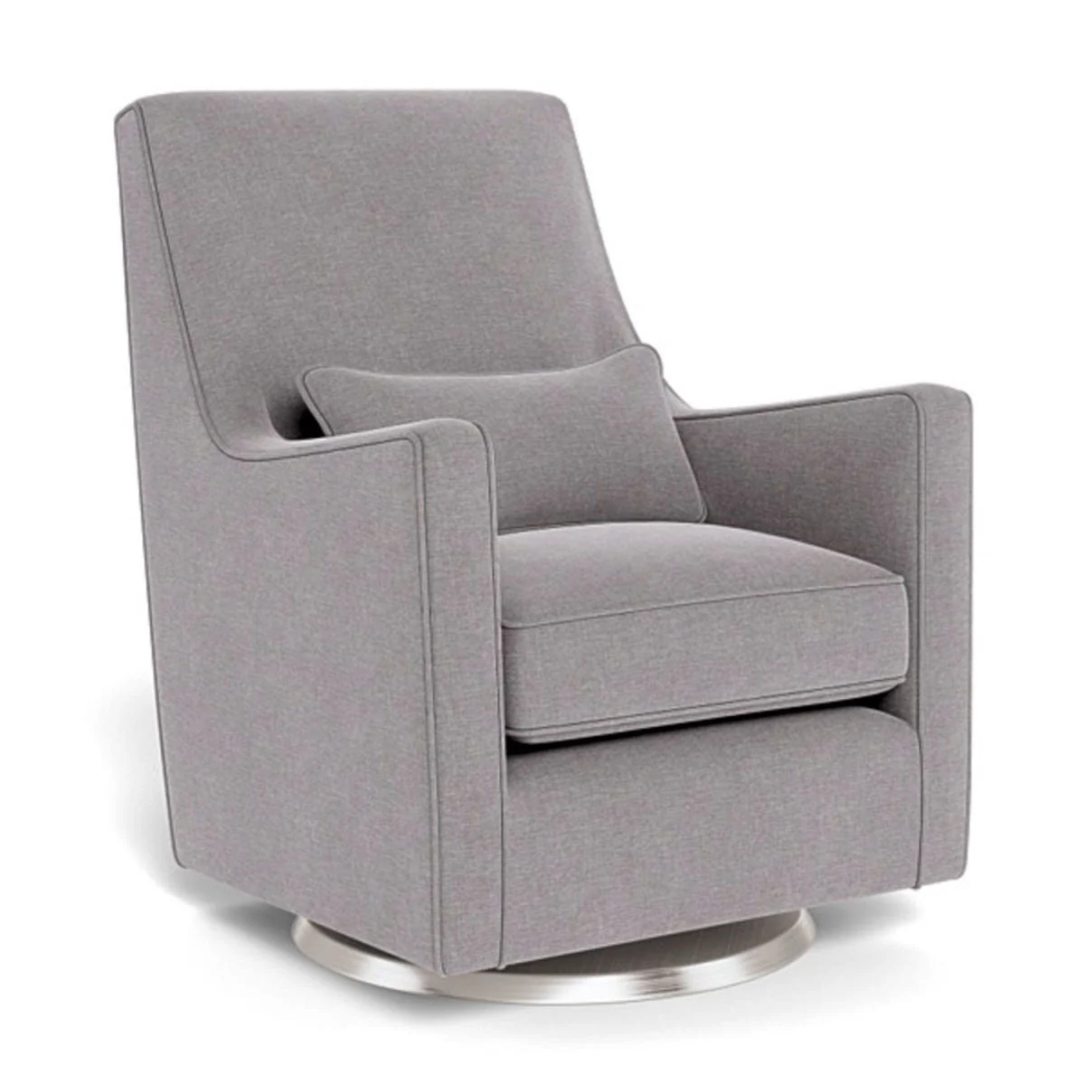 Fauteuil Berçant et Pivotant Luca - Pebble Gris / Argent