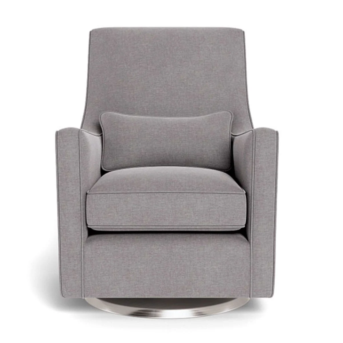 Fauteuil Berçant et Pivotant Luca - Pebble Gris / Argent - Image 5