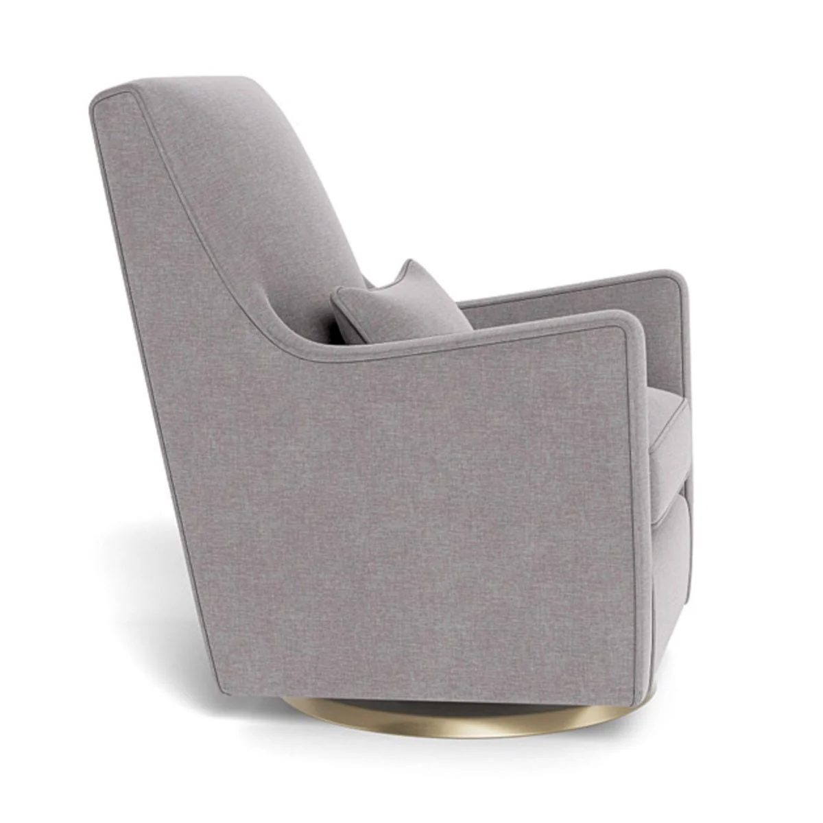 Fauteuil Berçant et Pivotant Luca - Pebble Gris / Or - Image 7
