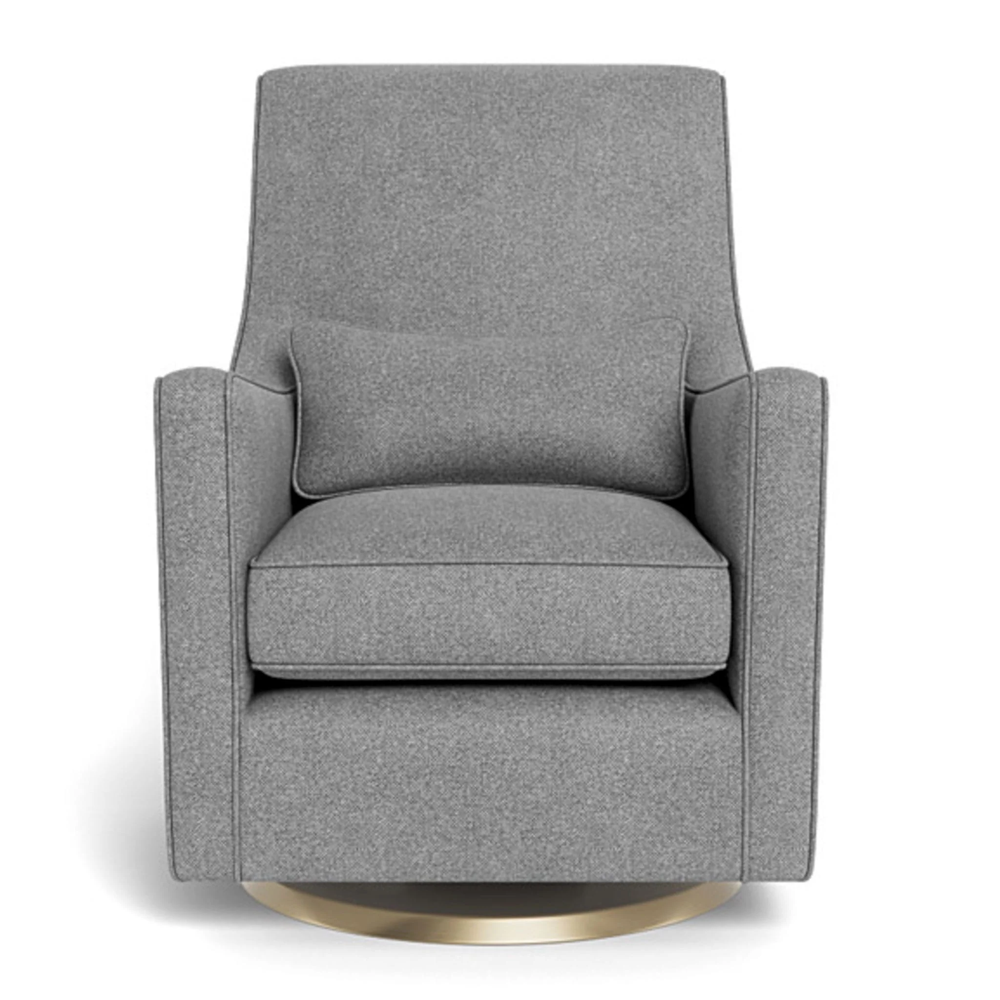 Fauteuil Berçant et Pivotant Luca - Pepper Gris / Or - Image 2