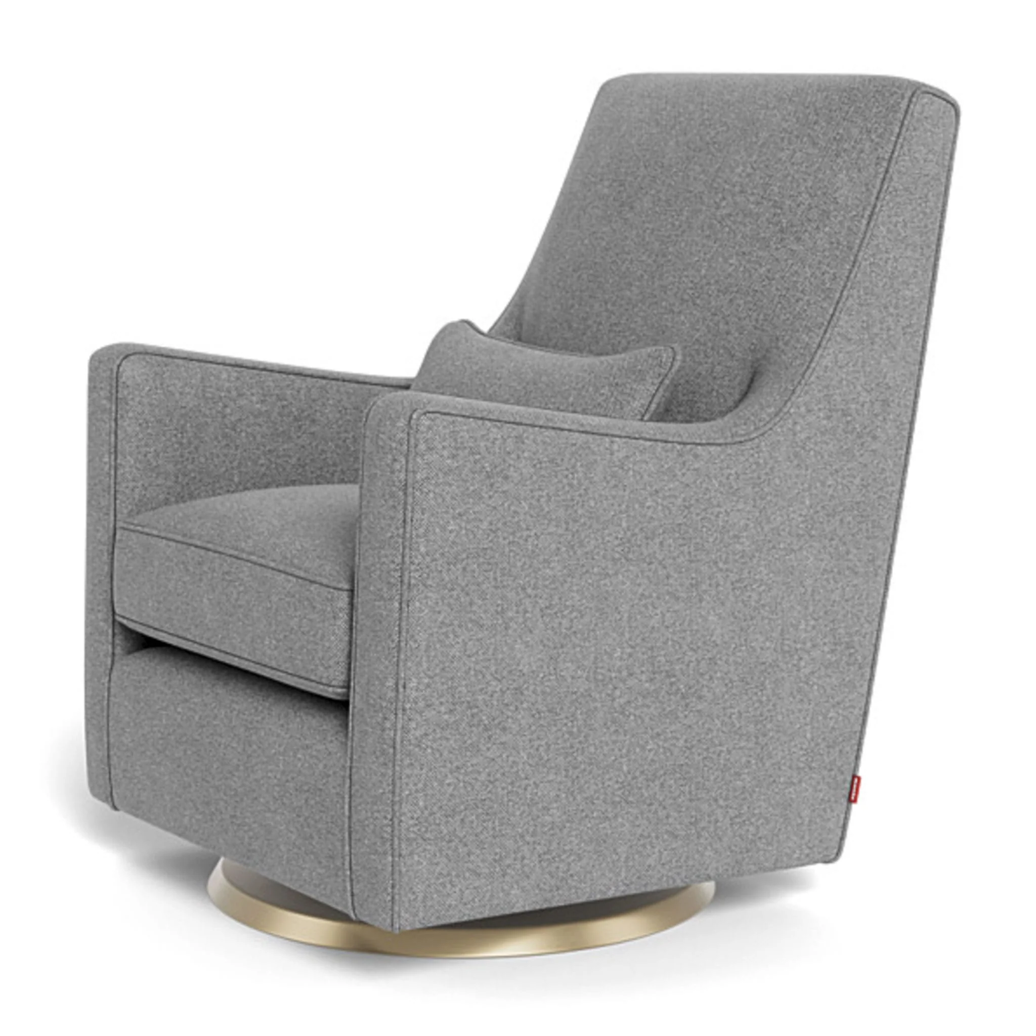 Fauteuil Berçant et Pivotant Luca - Pepper Gris / Or - Image 3