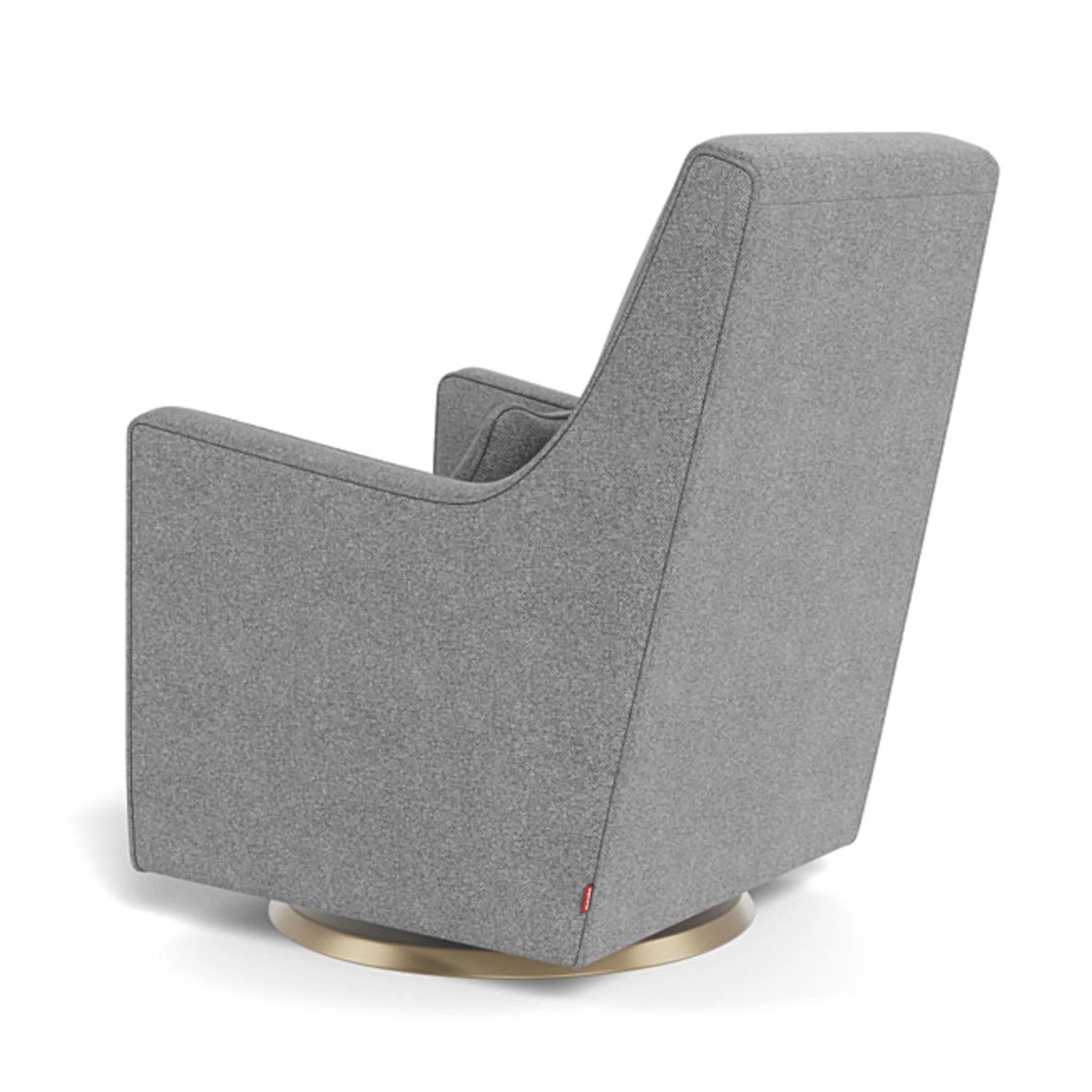 Fauteuil Berçant et Pivotant Luca - Pepper Gris / Or - Image 4