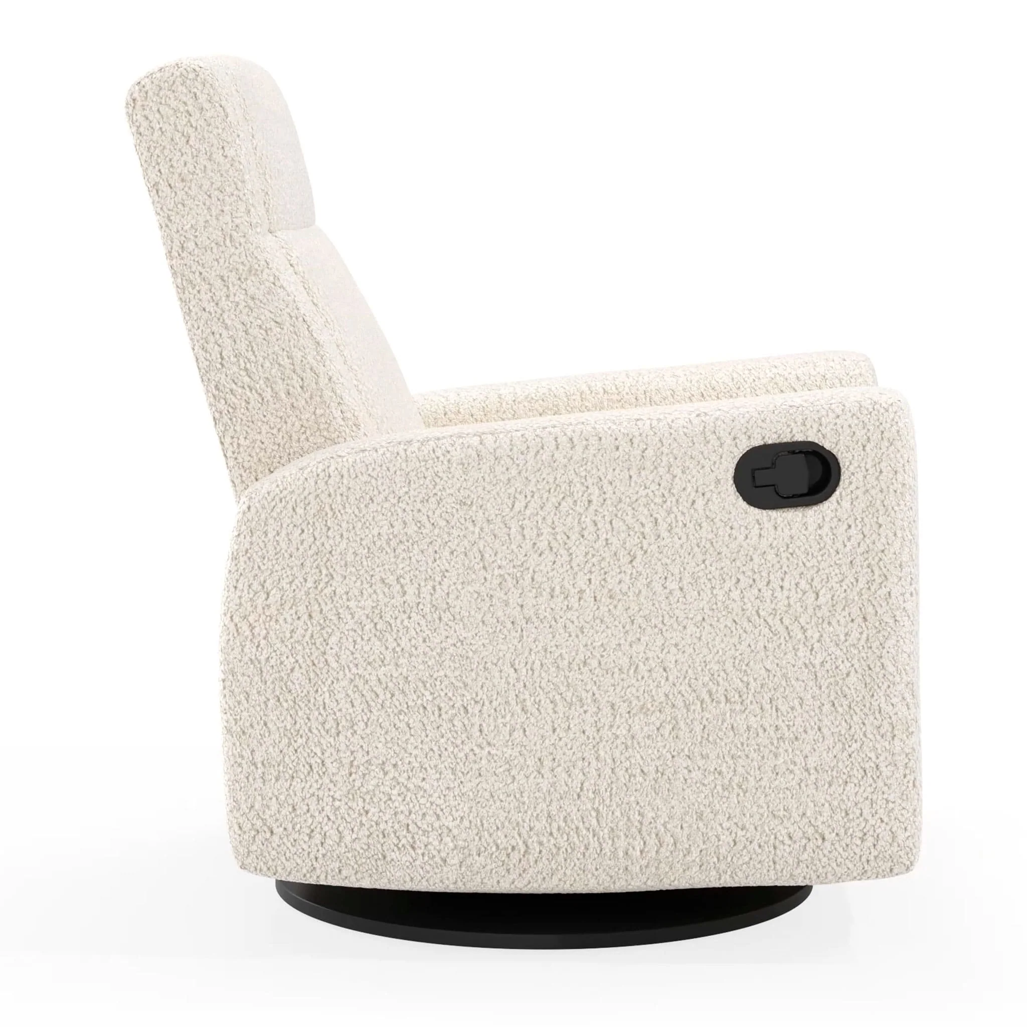 Fauteuil Berçant et Pivotant Nelly - Puppy Pearl / Noir - Image 2
