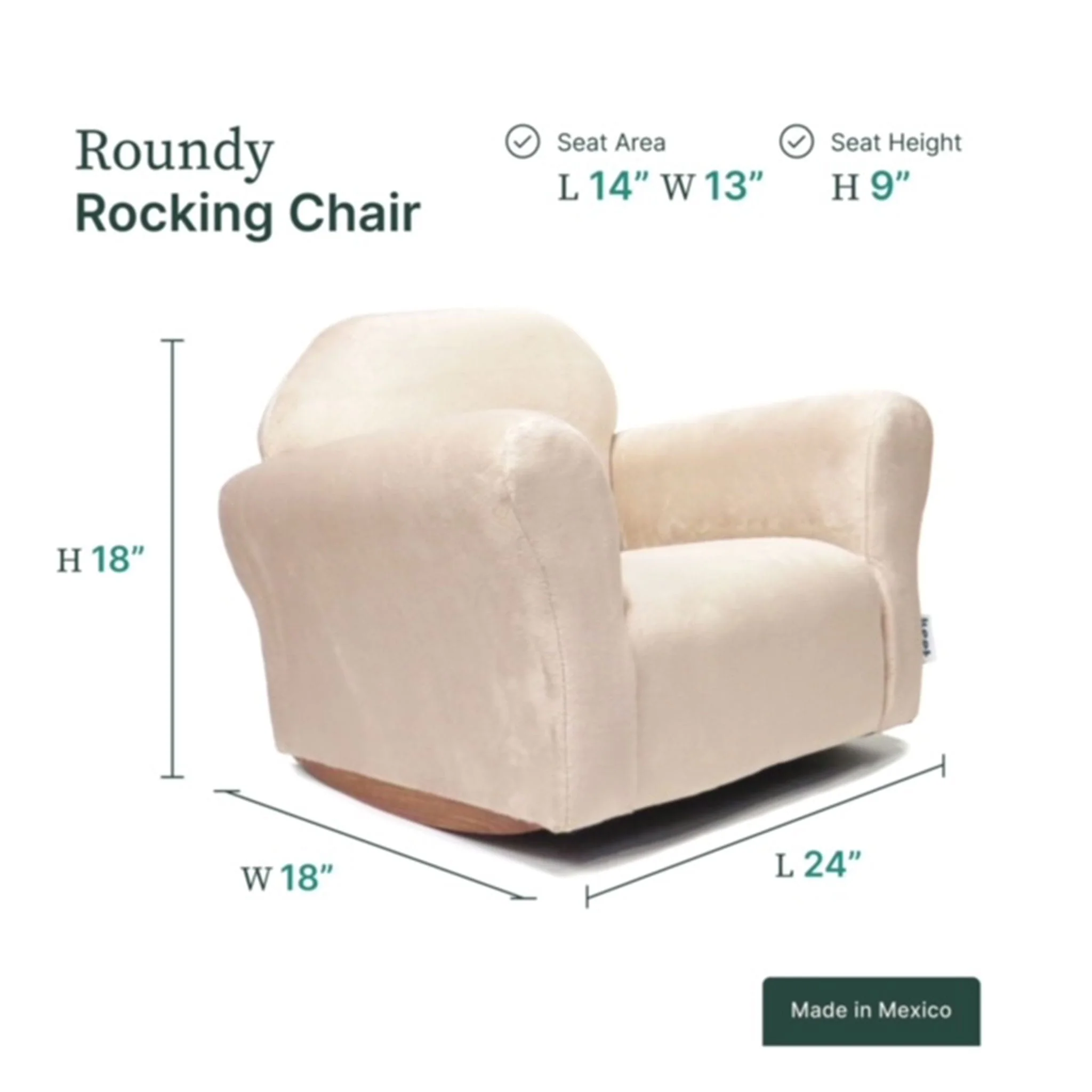 Fauteuil Berçant Roundy pour Enfant - Beige - Image 3