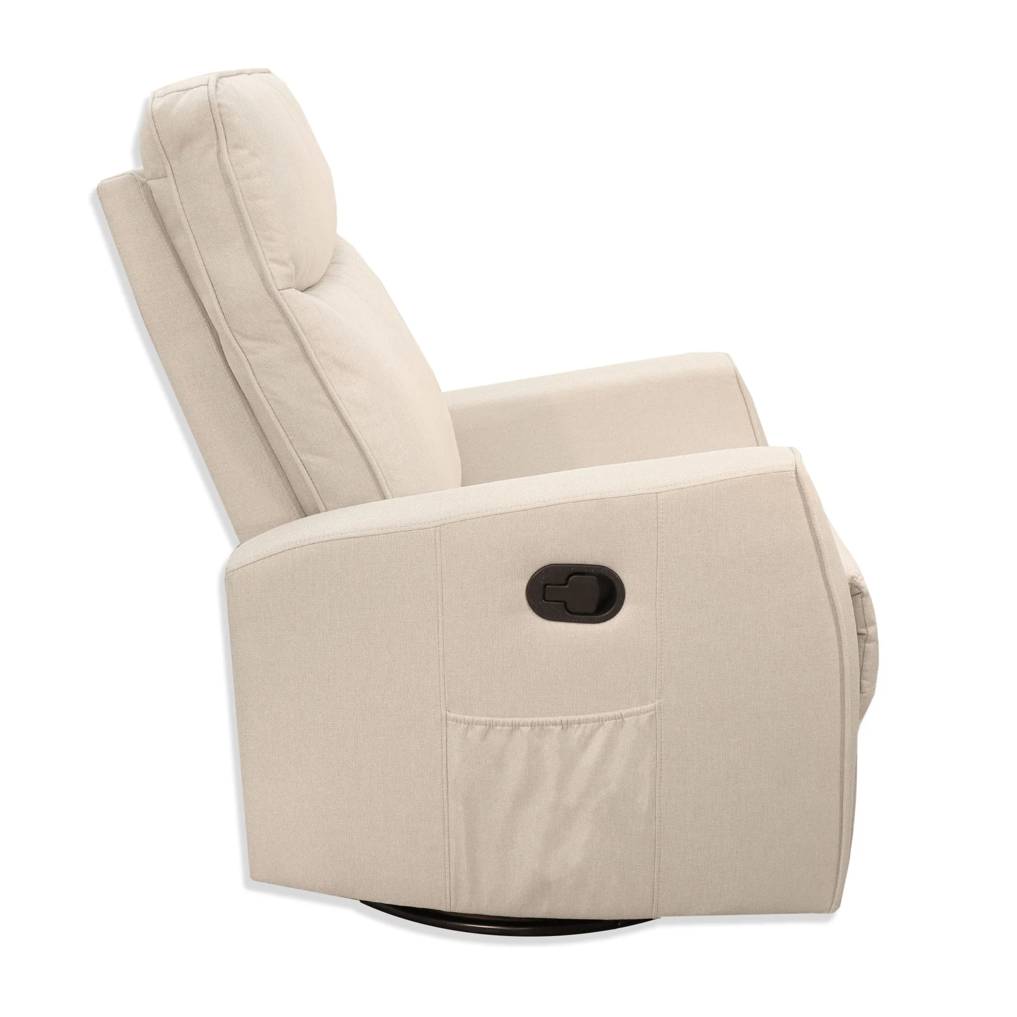 Fauteuil Berçant Pivotant et Inclinable - Tweed Beige - Image 4