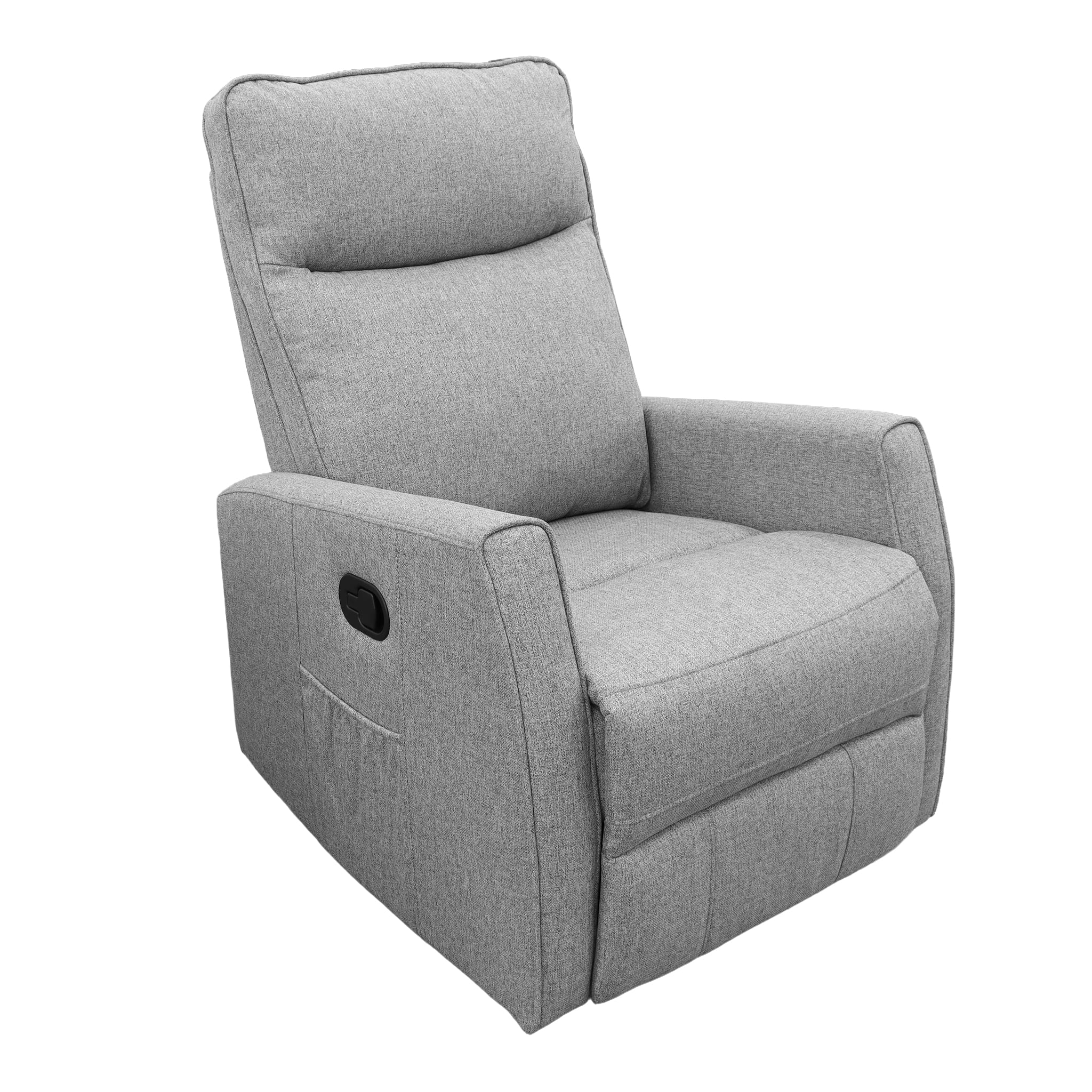 Fauteuil Berçant Pivotant et Inclinable - Tweed Gris