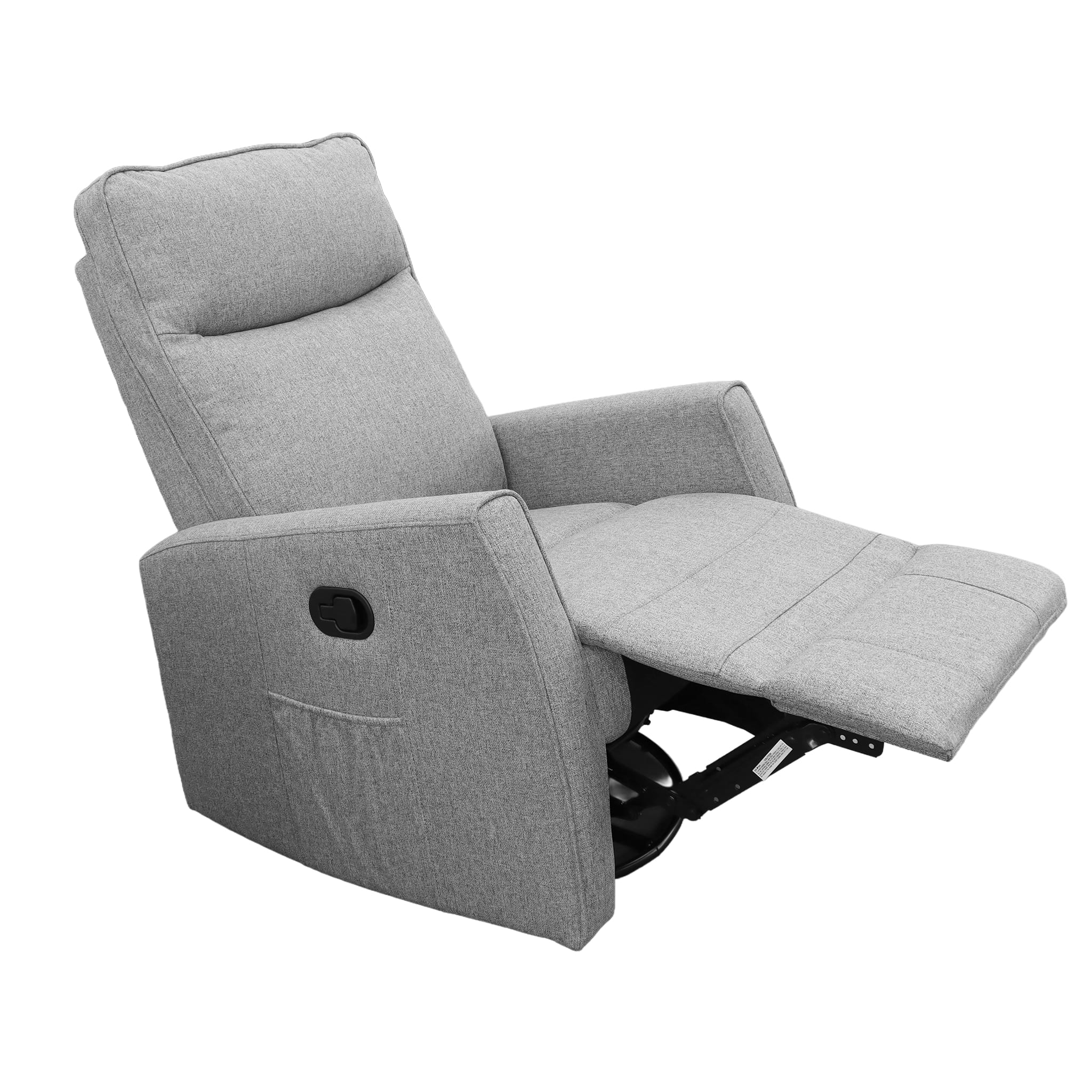 Fauteuil Berçant Pivotant et Inclinable - Tweed Gris - Image 2