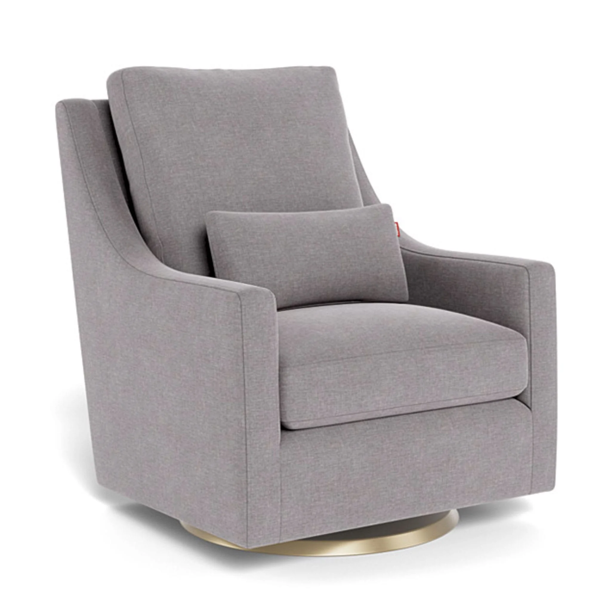 Fauteuil Berçant et Pivotant Vera - Pebble Gris / Or
