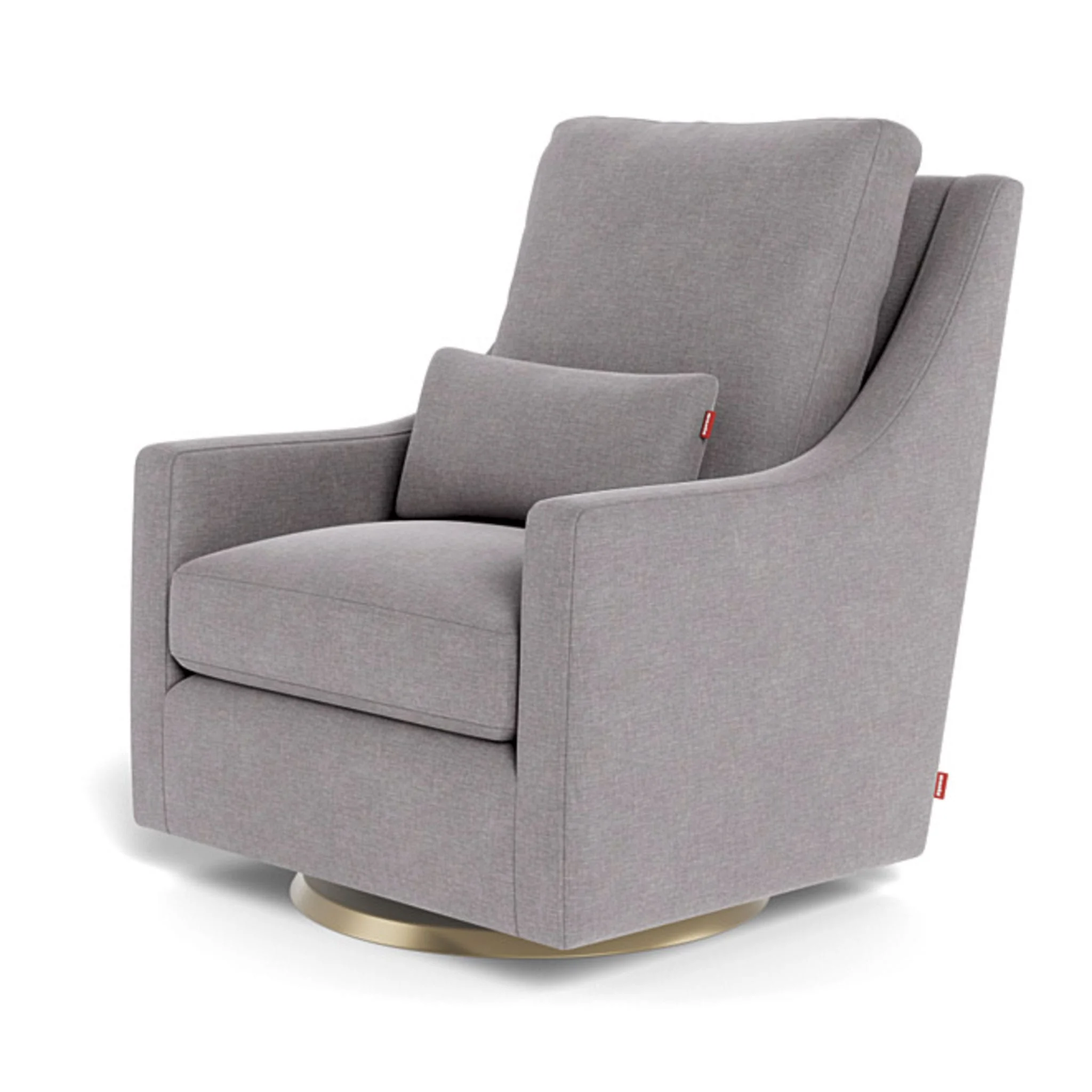 Fauteuil Berçant et Pivotant Vera - Pebble Gris / Or - Image 2