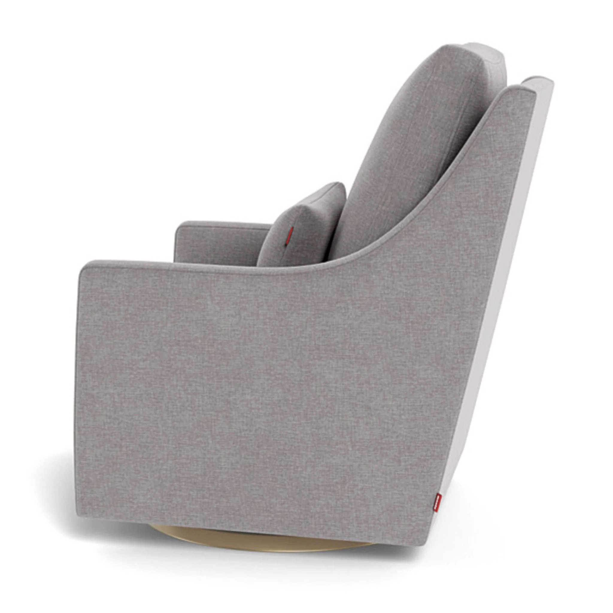 Fauteuil Berçant et Pivotant Vera - Pebble Gris / Or - Image 5