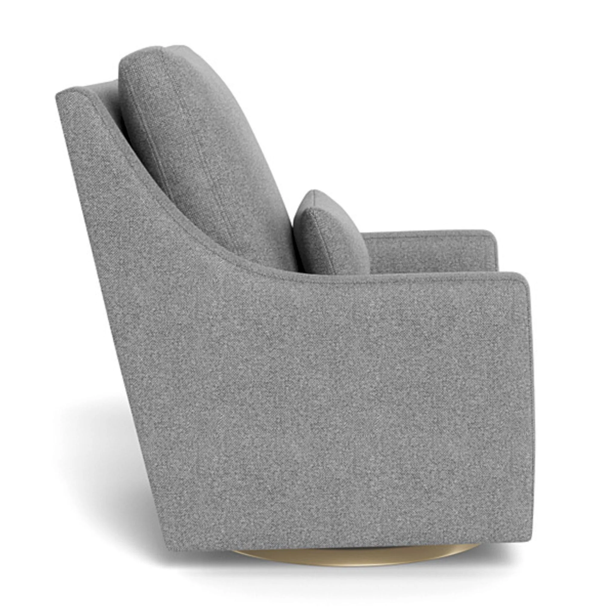 Fauteuil Berçant et Pivotant Vera - Pepper Gris / Or - Image 3