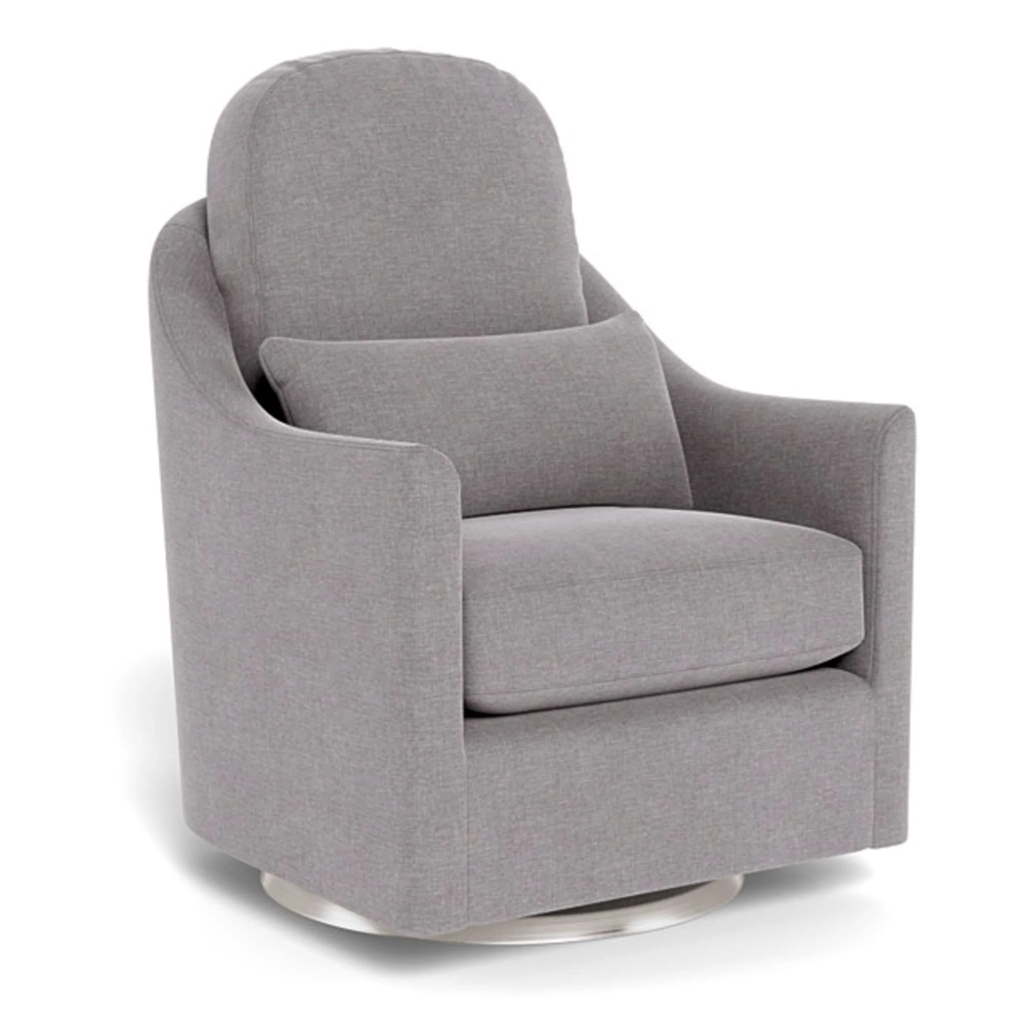 Fauteuil Berçant et Pivotant Nessa - Pebble / Argent