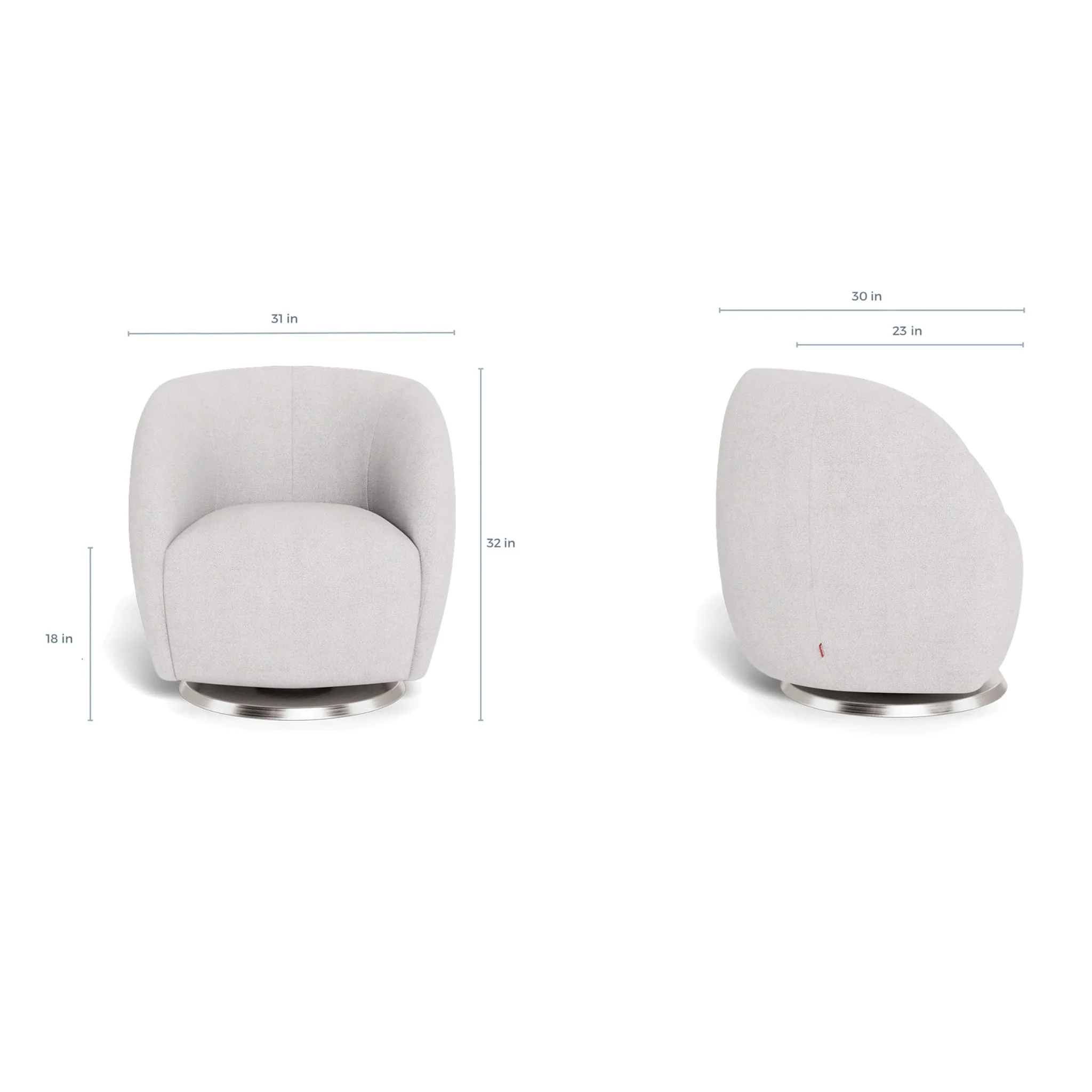 Fauteuil Berçant et Pivotant Gem - Sheepskin / Or - Image 6