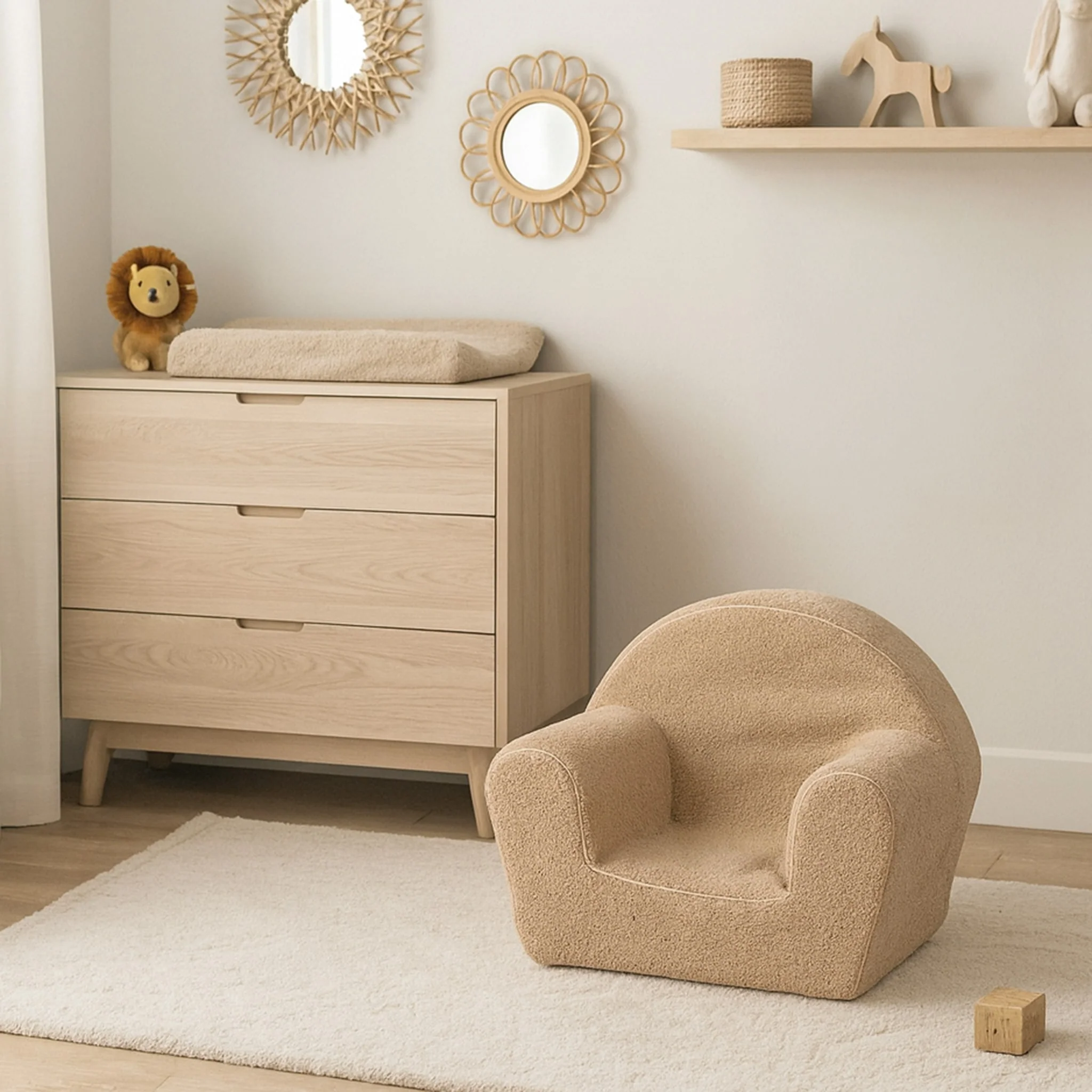 Fauteuil Sherpa pour Enfant - Beige - Image 2