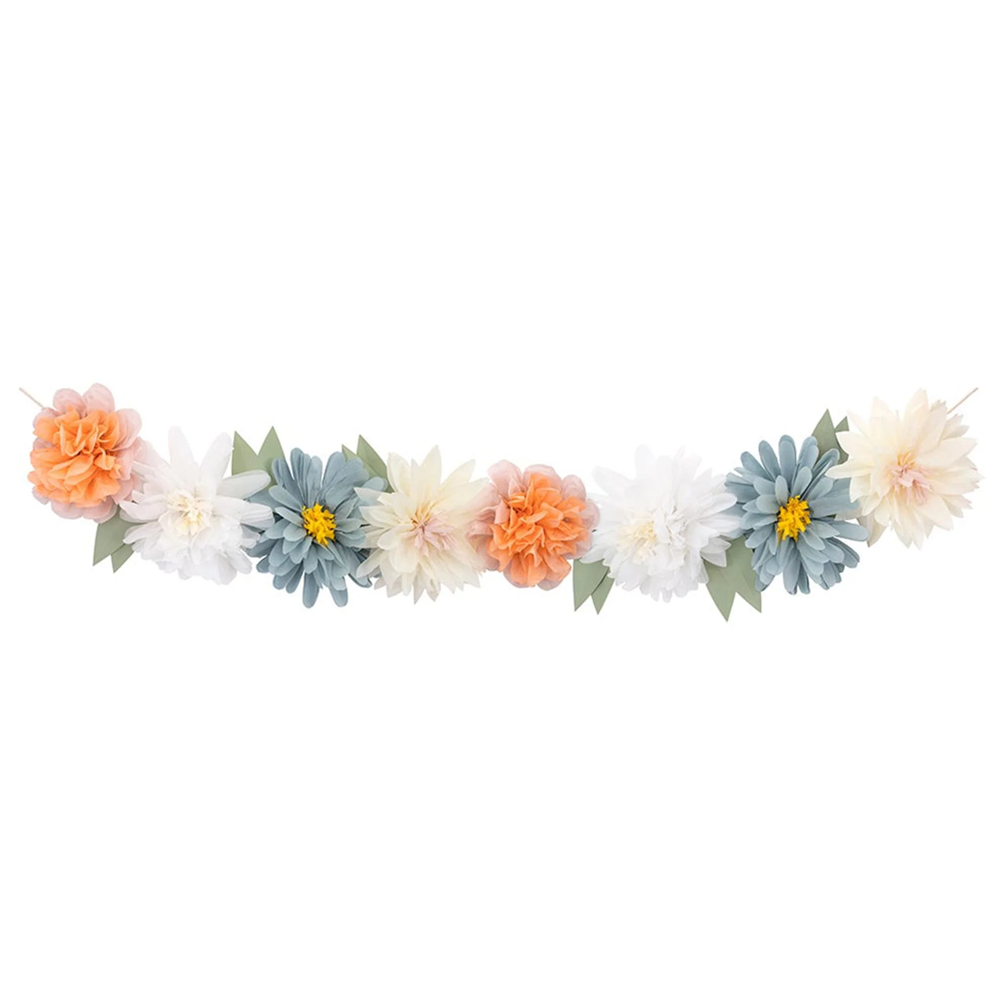 Grande Guirlande Fleurs En Éclosion