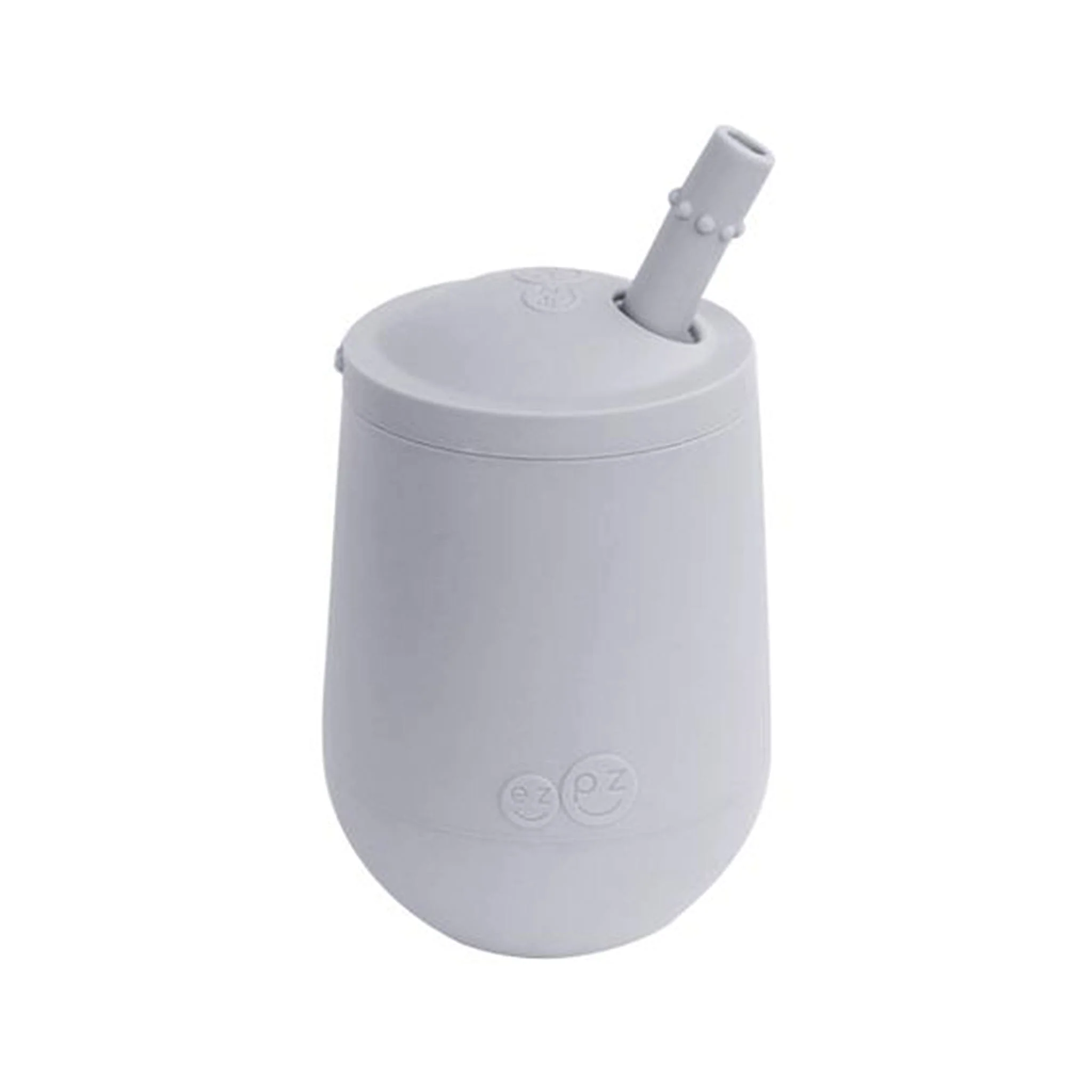 Gobelet Mini Cup et Paille - Gris - Image 2