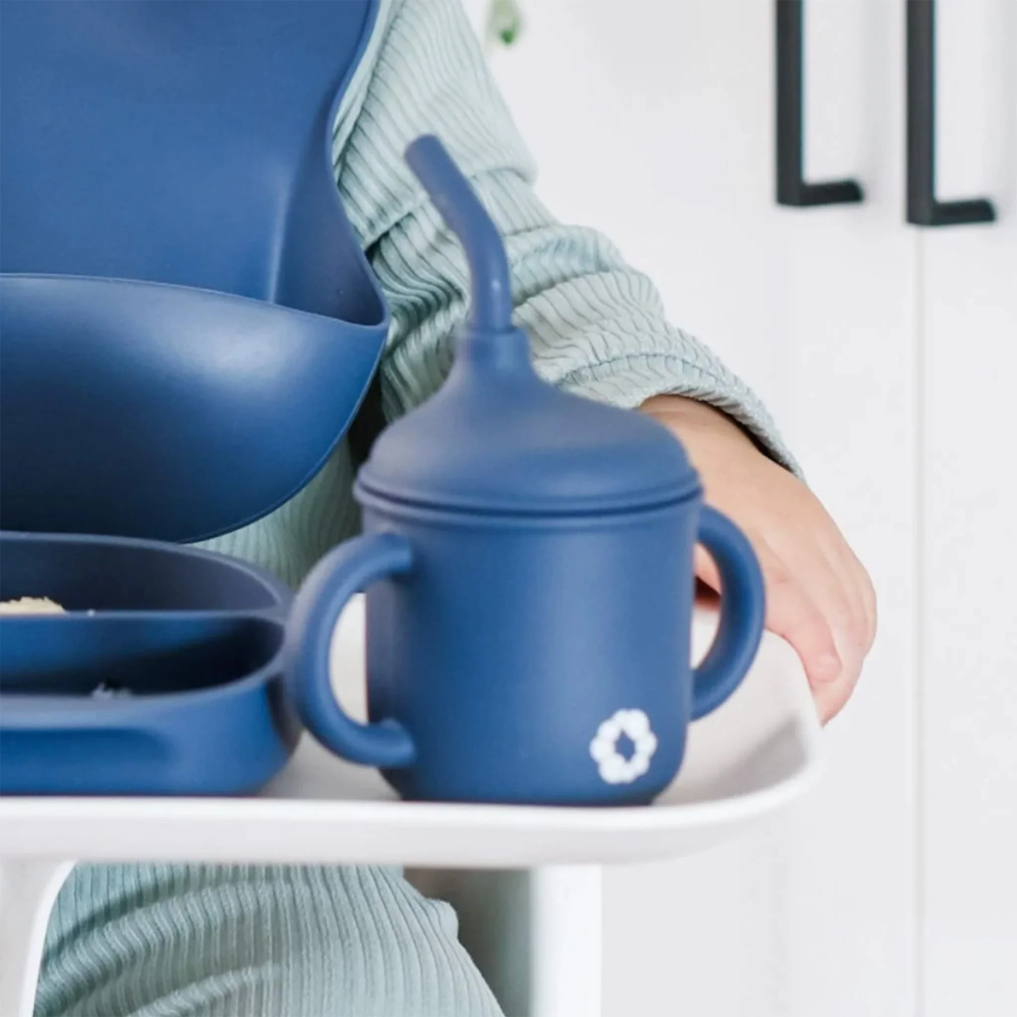 Gobelet Paille en Silicone - Bleuet - Image 2